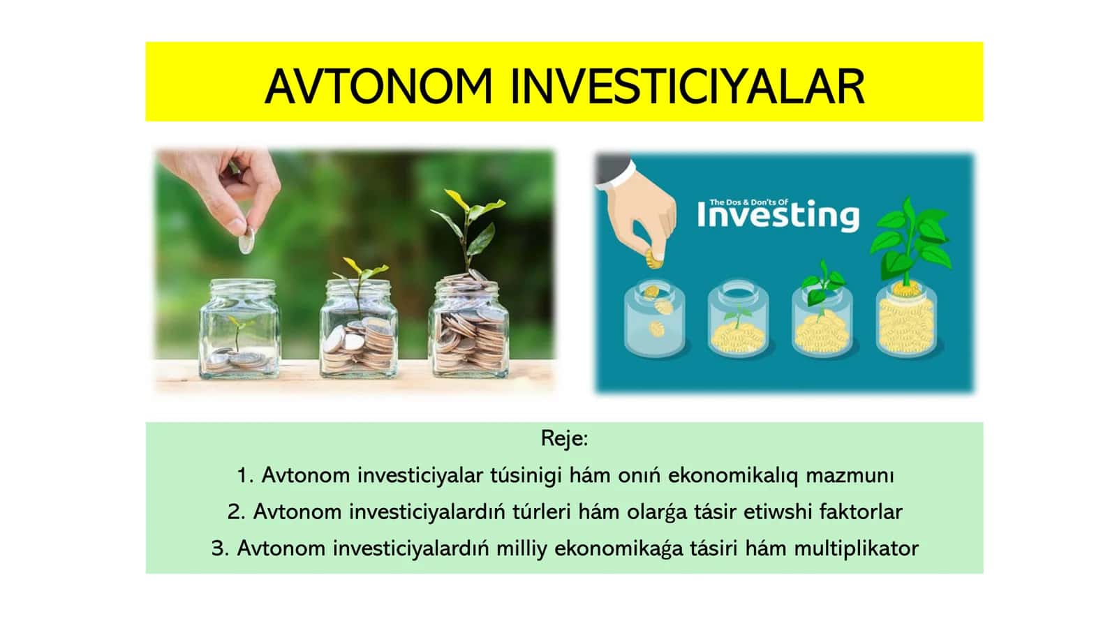 Avtonom investiciyalar 2