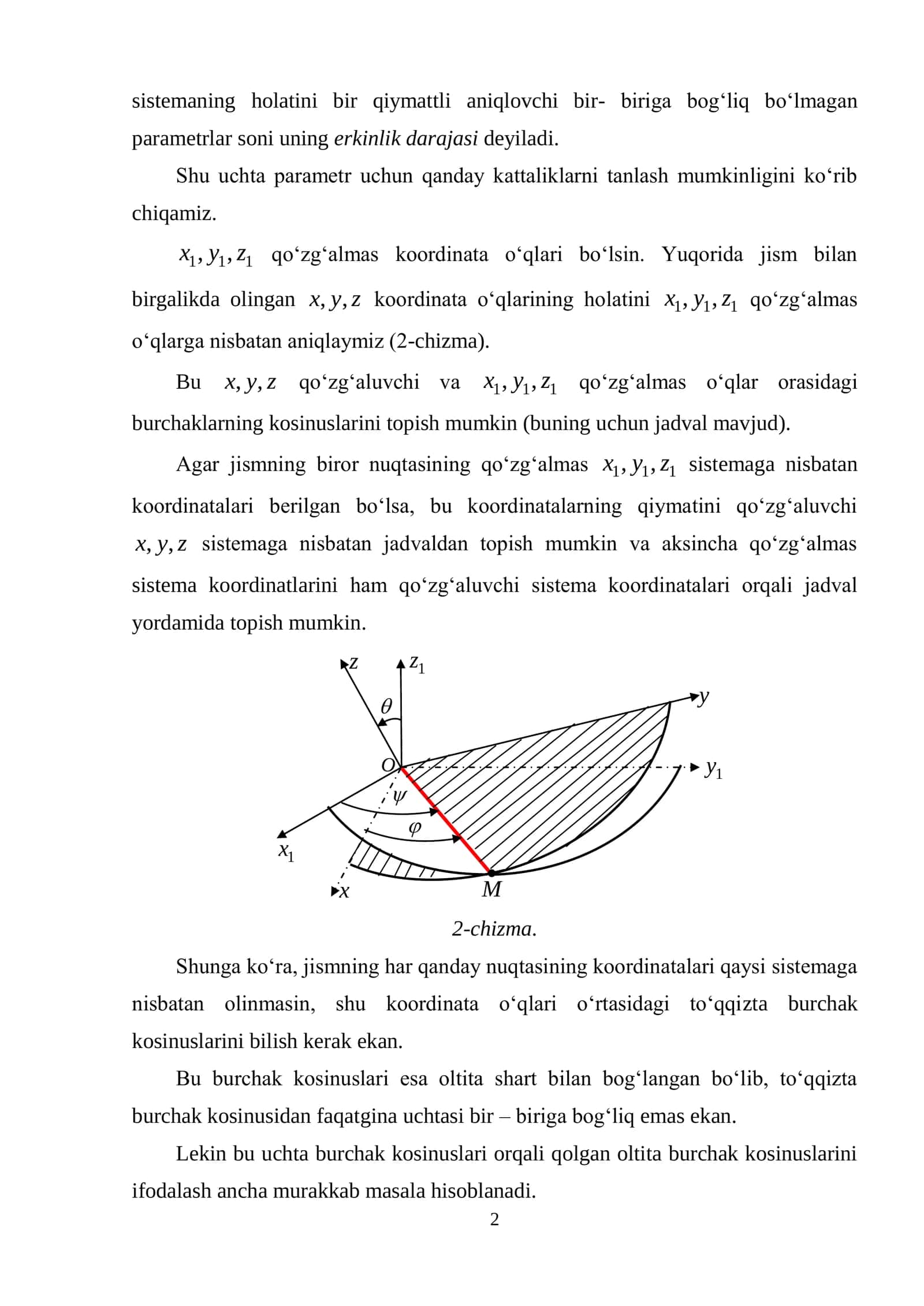 QATTIQ JISMNING QO‘ZG‘ALMAS NUQTA ATROFIDAGI HARAKATI 2