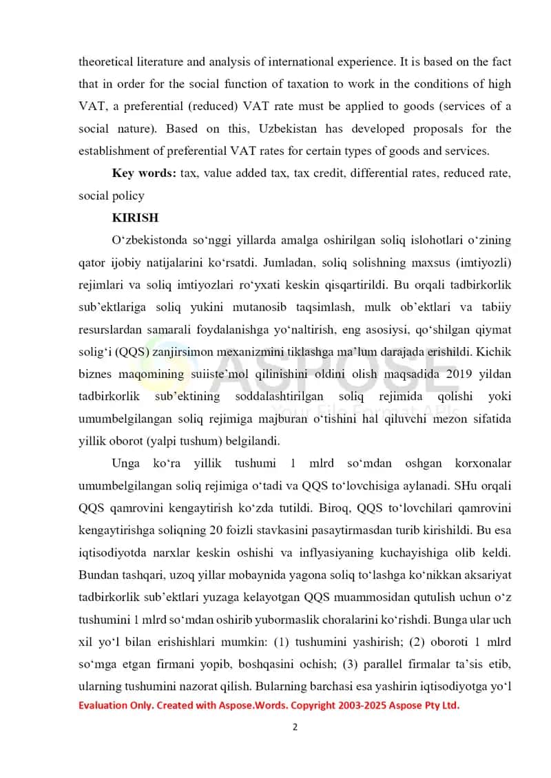 Qo'shilgan qiymat solig'i 2