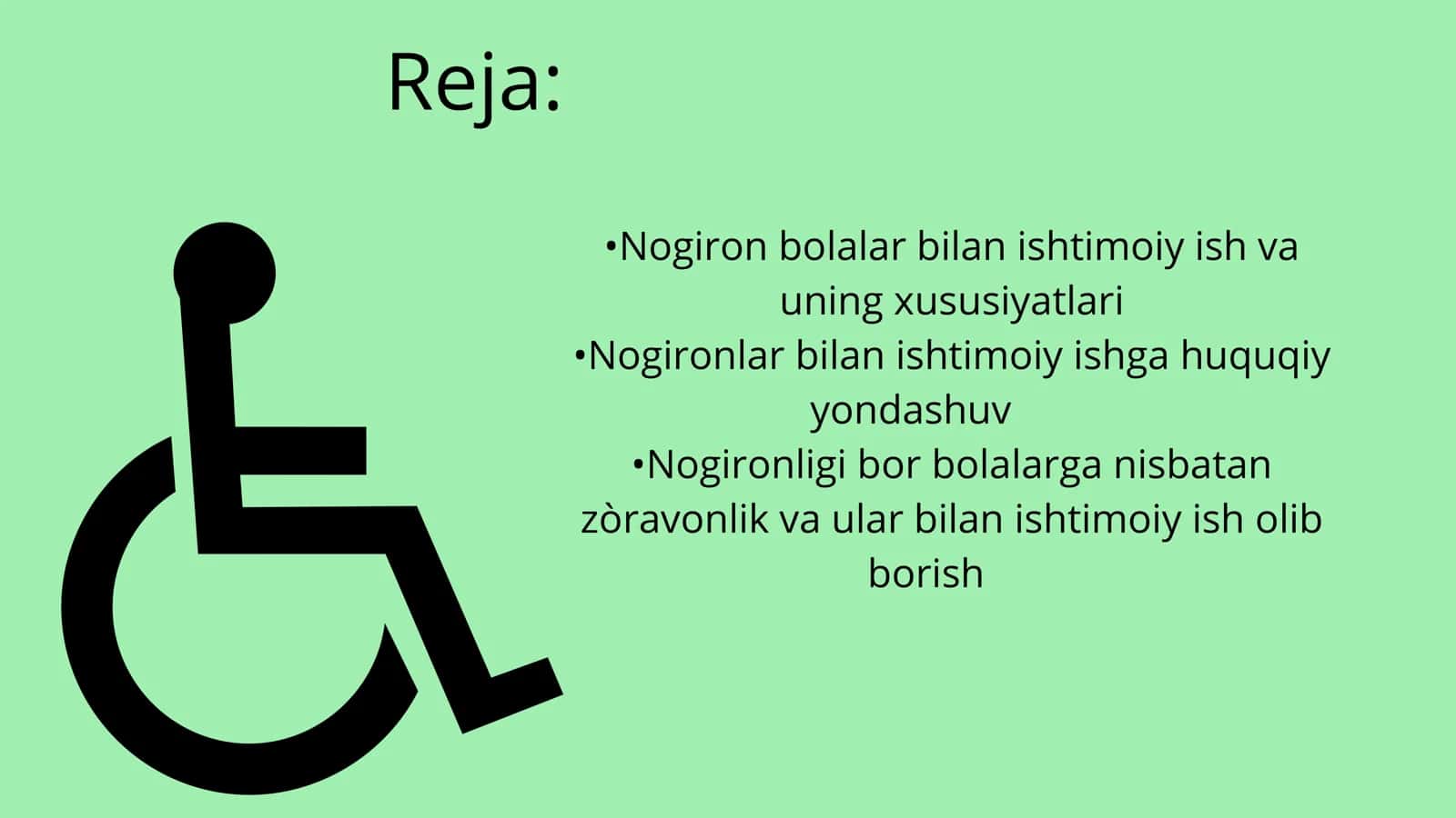 Nogironligi bor bolalar bilan  ishtimoiy ish 2