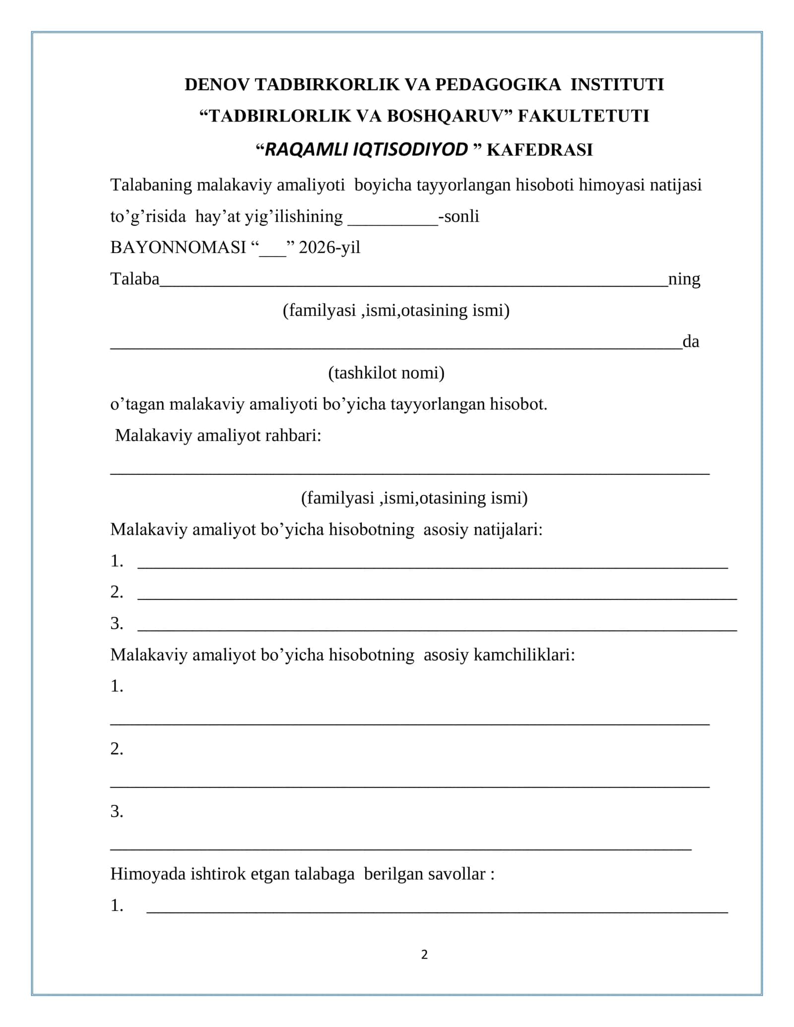 SOLIQ INSPEKSIYASINING TASHKILIY-HUQUQIY DENOV TUMAN  ASOSLARI VA FAOLIYATI 2