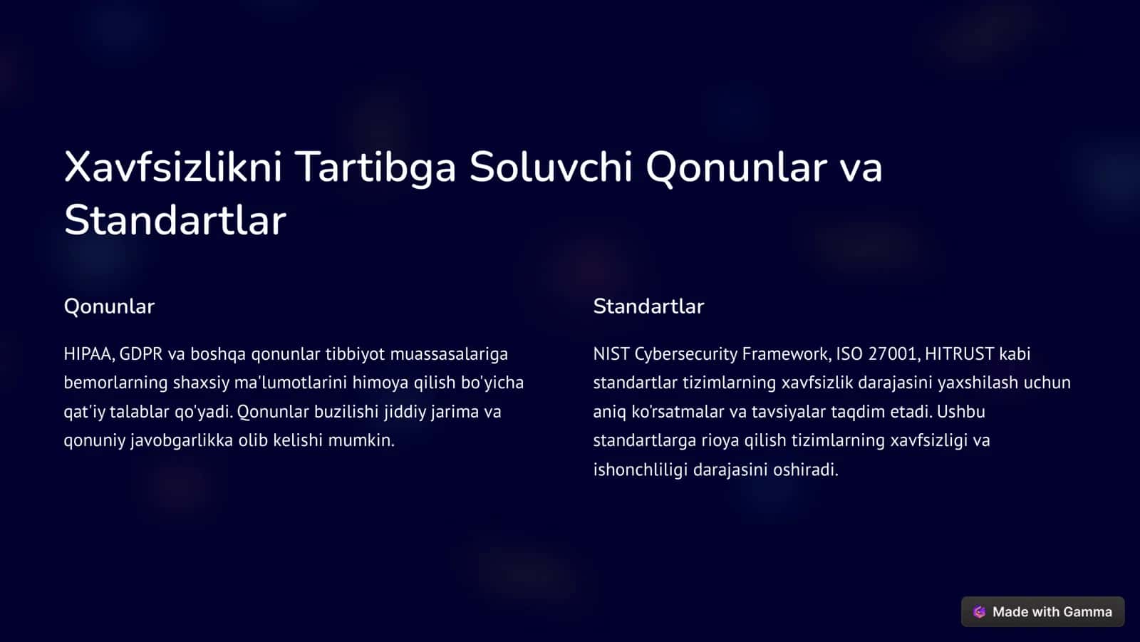 Tibbiyot Tizimlarining Axborot Xavfsizligini Ta'minlash 2