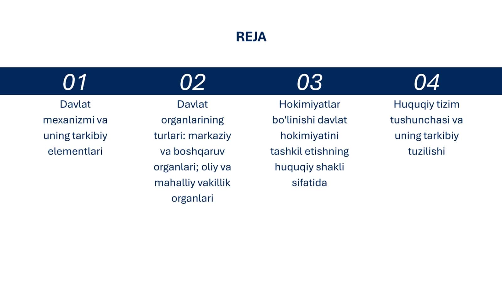 Davlat mexanizmi va huquqiy tizimining o'ziga xos xususiyatlari 2