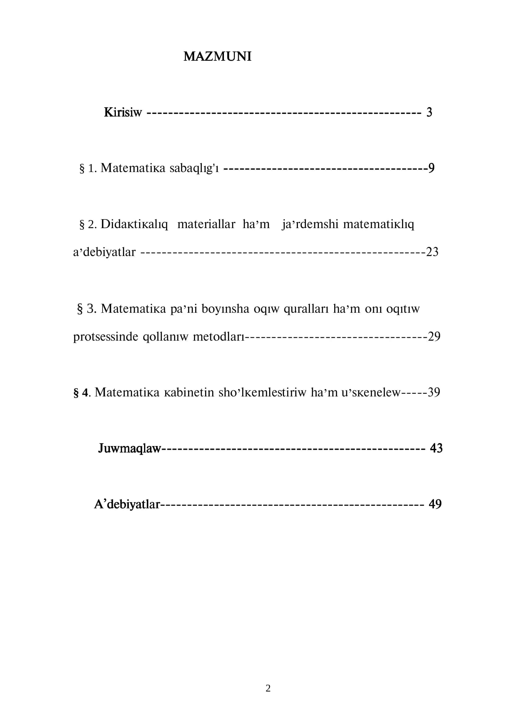 Baslawish talim metodikasi 2