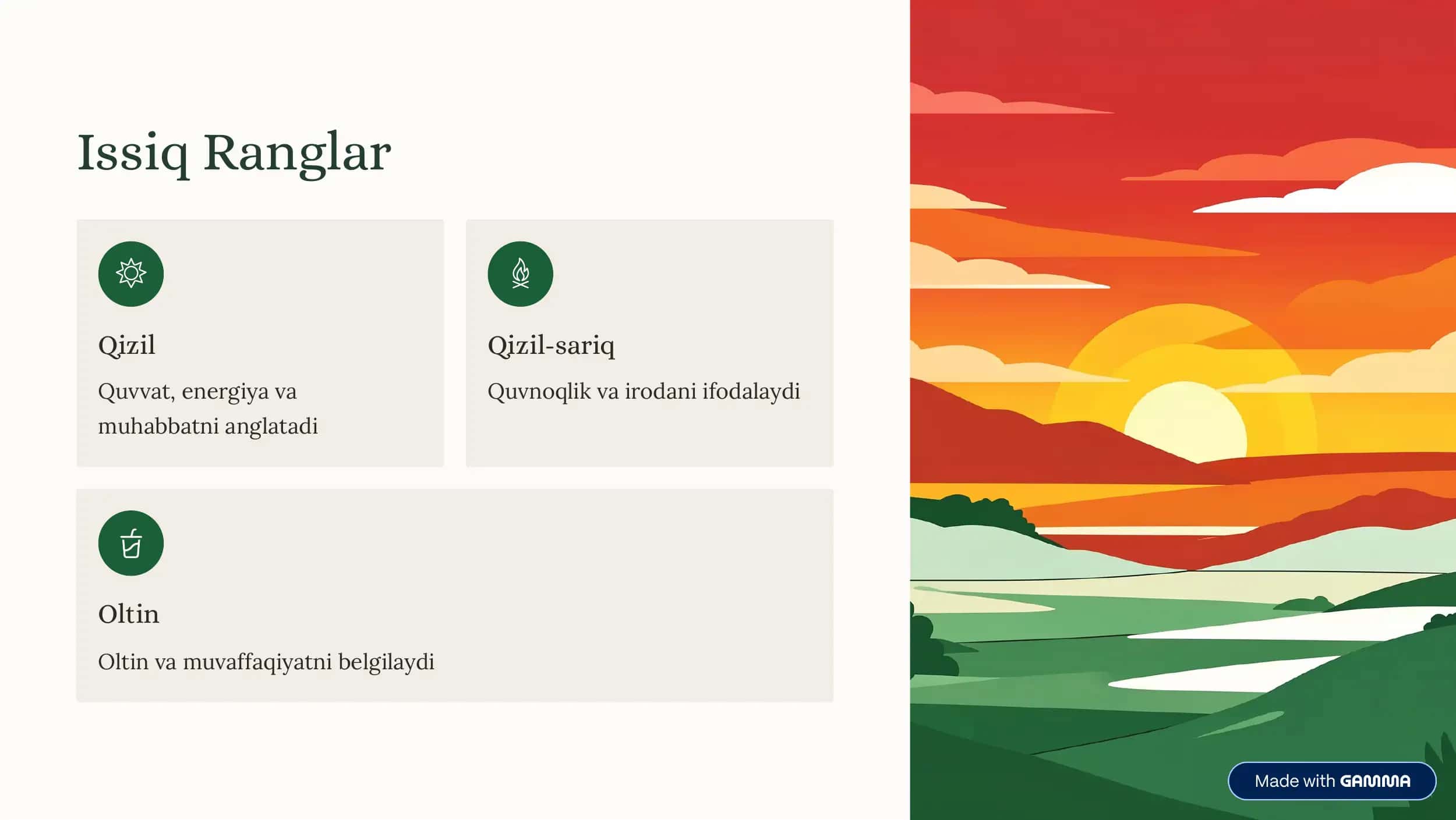 Issiq va Sovuq Ranglar 2