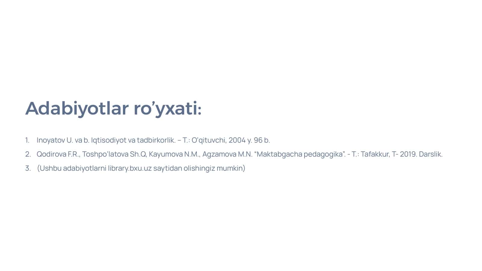 Iqtisodiy tarbiya masalalari 2