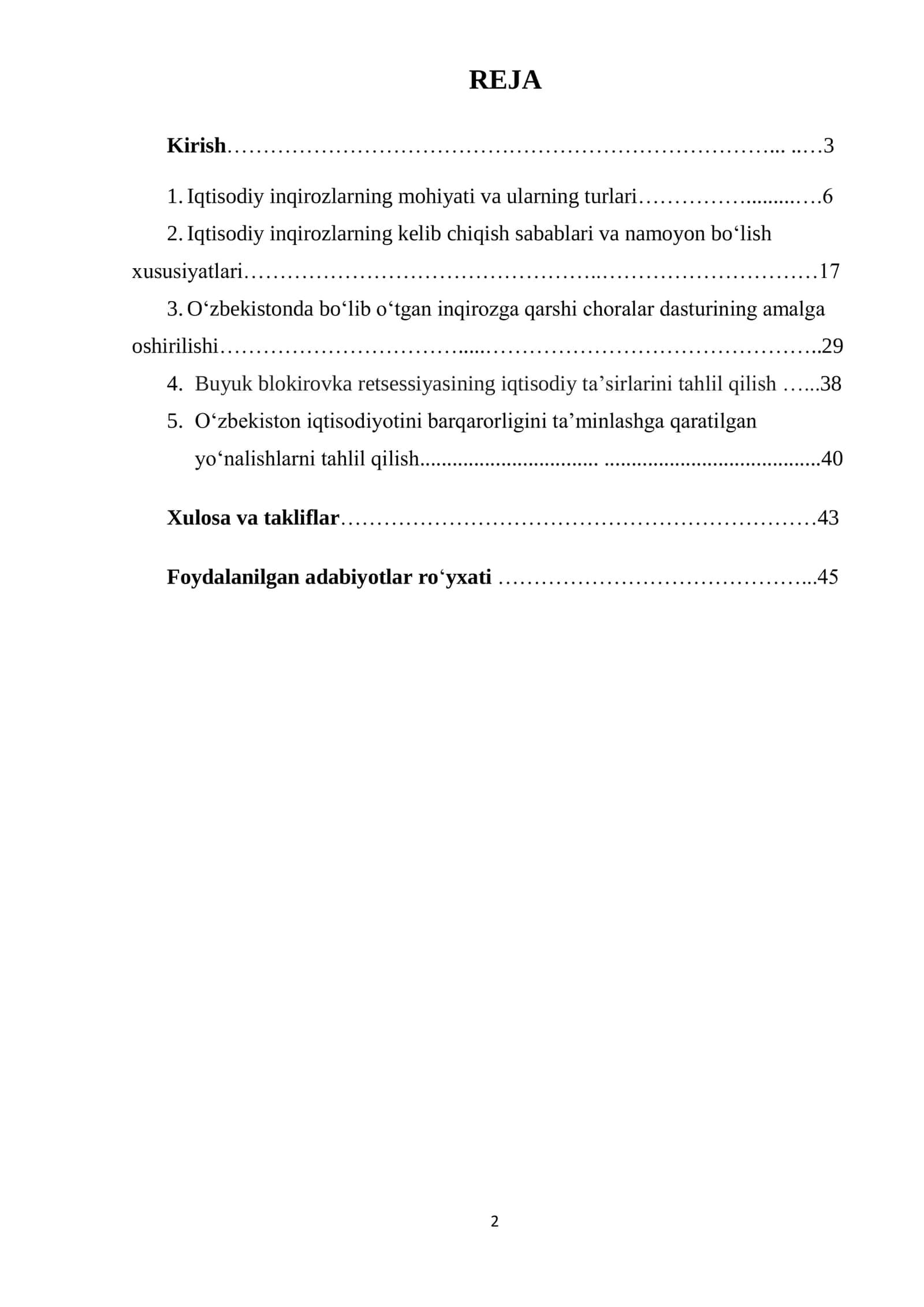 IQTISODIYOT NAZARIYASI 2