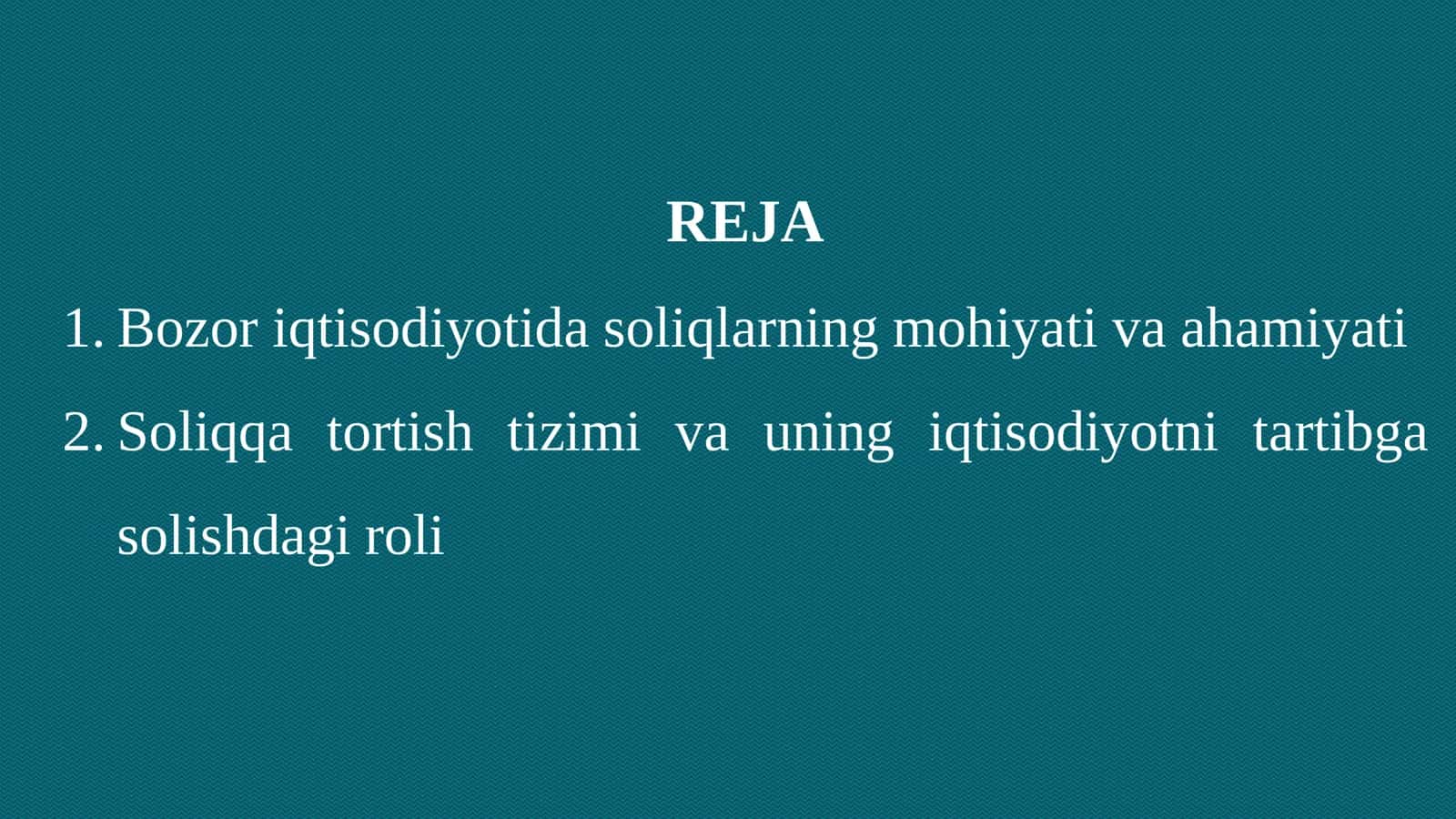 BOZOR IQTISODIYOTIDA SOLIQQA TORTISH VA UNING FAOLIYATI 2