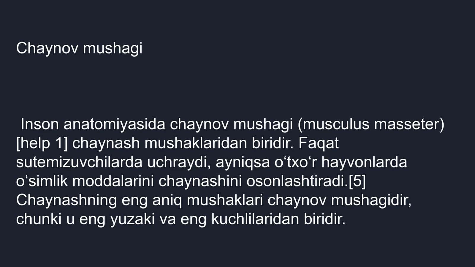 Chaynashning mushaklari 2