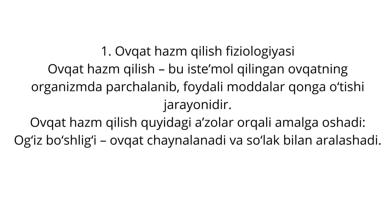 Ovqat haz qilish va ovqatlanishni yoshga oid fiziologiyasi va gigenasi 2