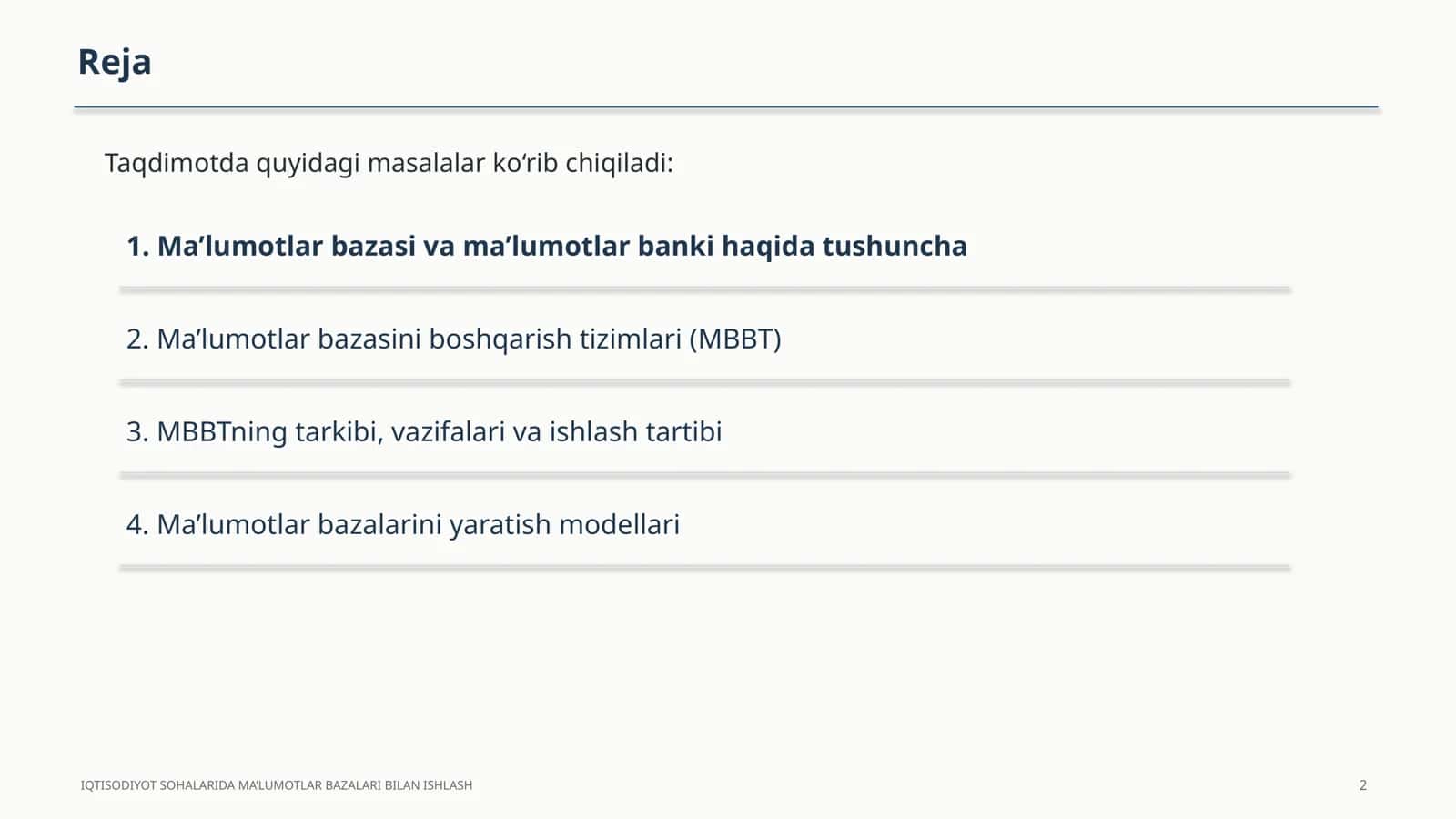 malumotlar bazalari 2