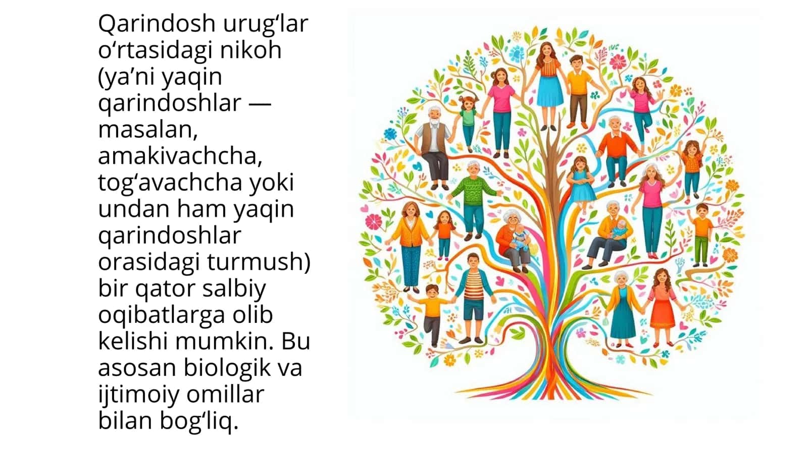 Qarindosh urug’lar o’rtasidagi nikohning salbiy oqibatlar 2