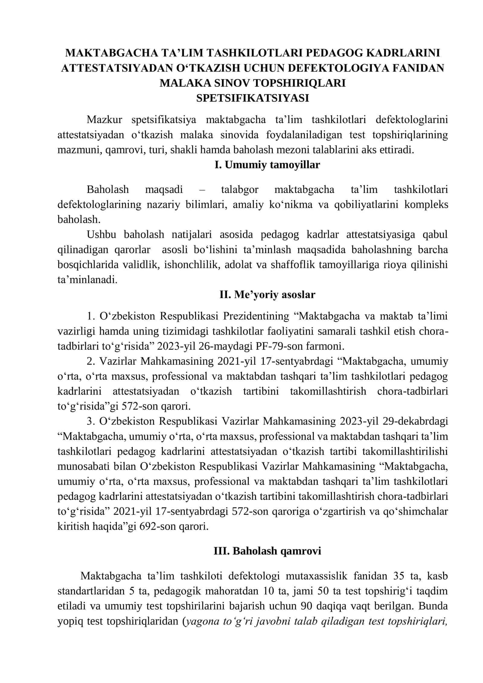 Defektologiya fanidan malaka sinov topshiriqlari 2