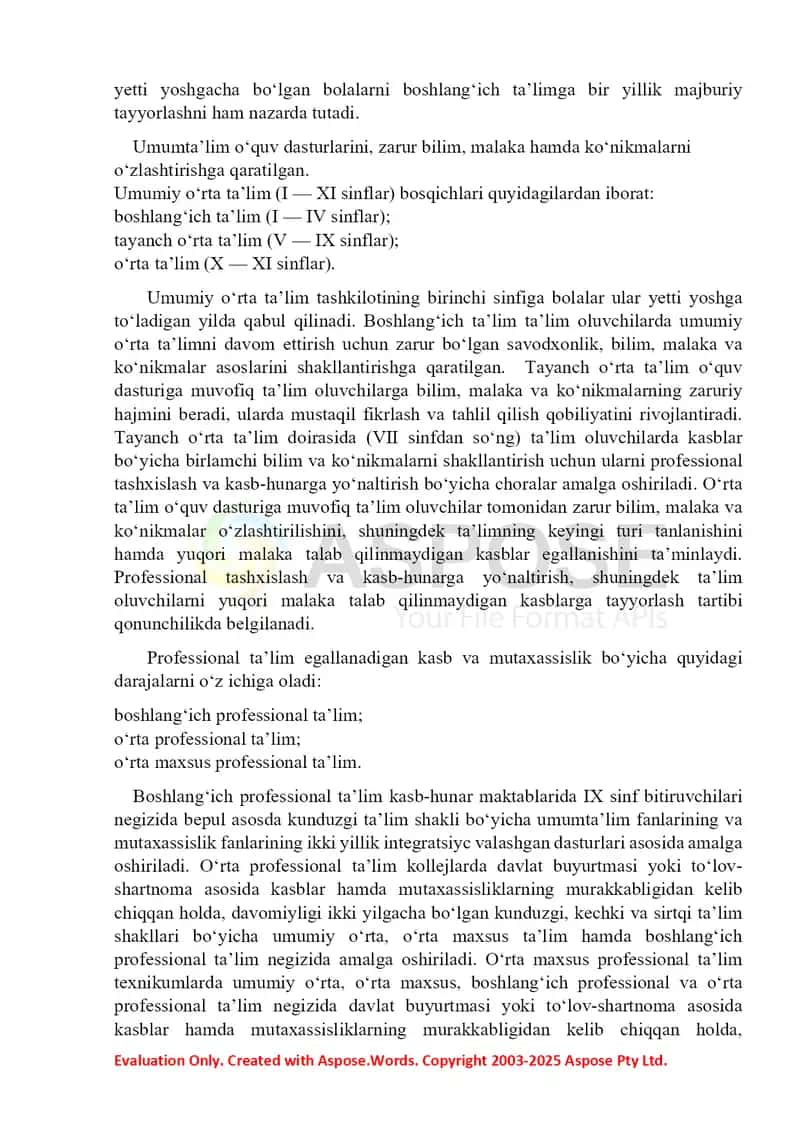 O'zbekistonda ta'lim tizimi 2