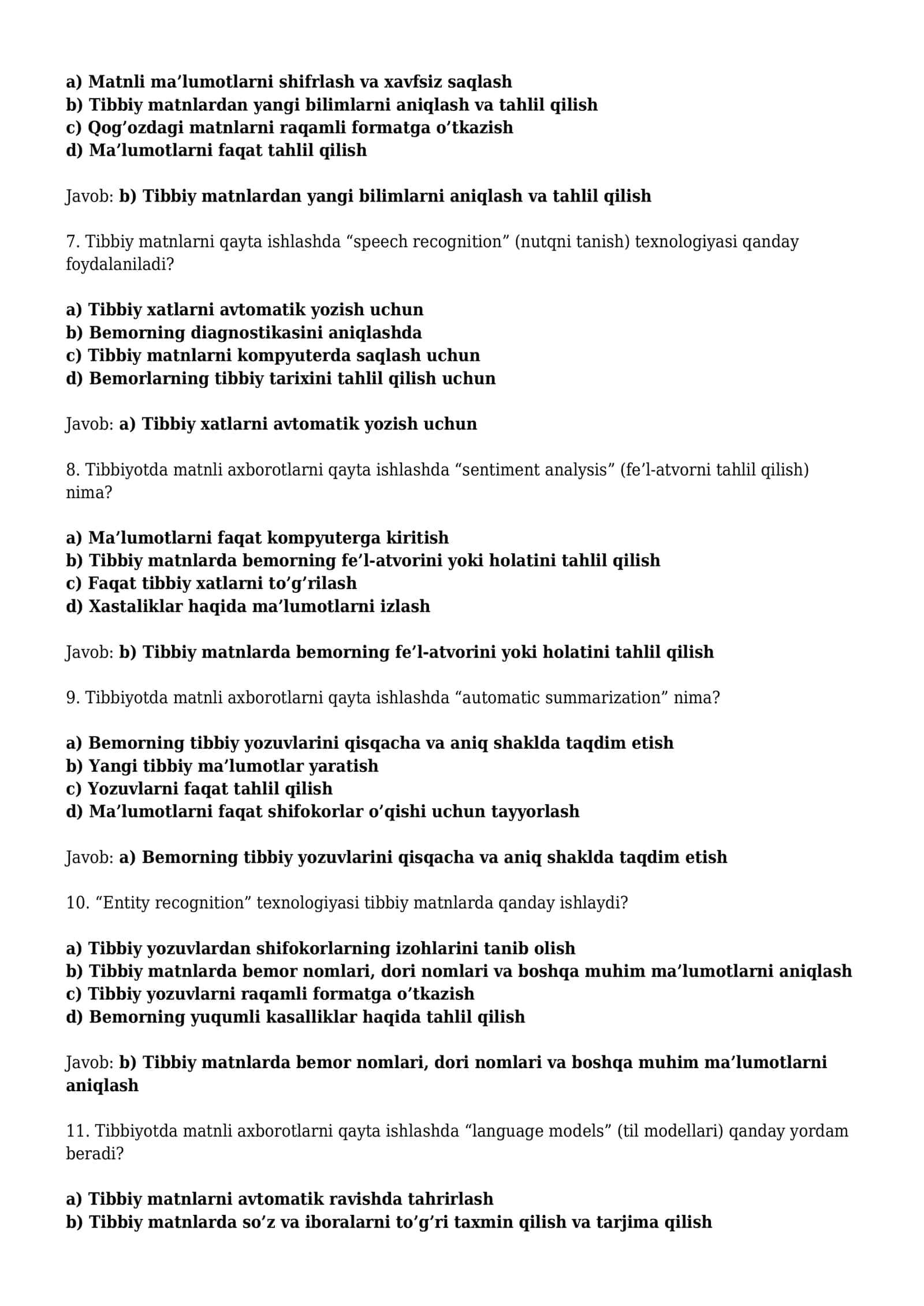 Tibbiyotda Matnli Axborotlarni Qayta Ishlash Texnologiyasi 2