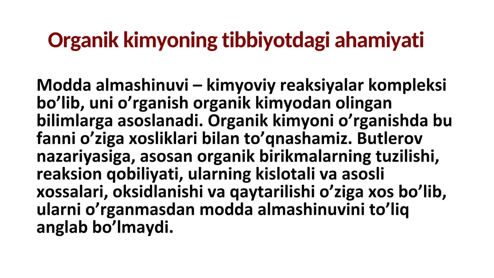 Organik kimyoga kirish 2