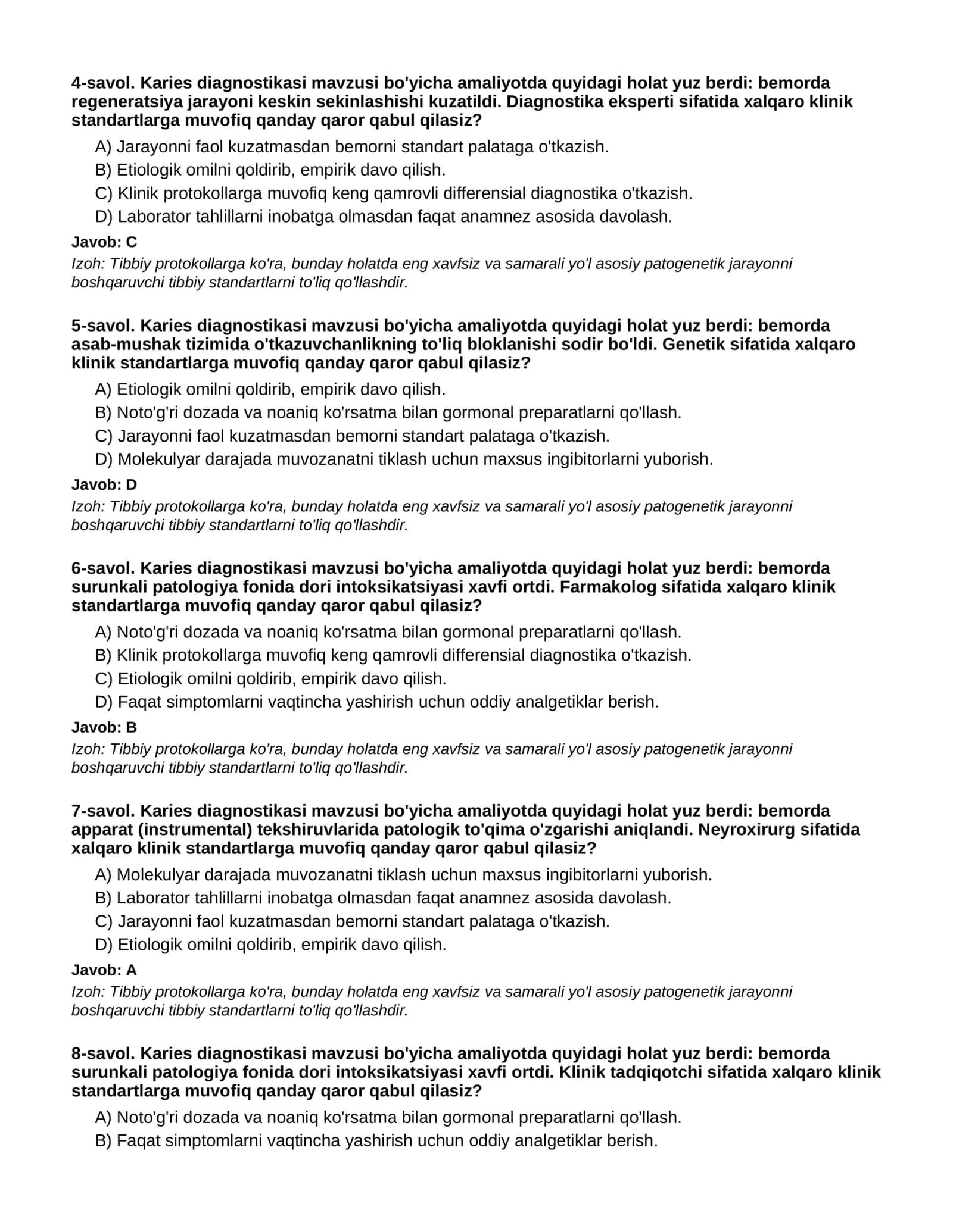 KARIES DIAGNOSTIKASI - 3-QISM 2