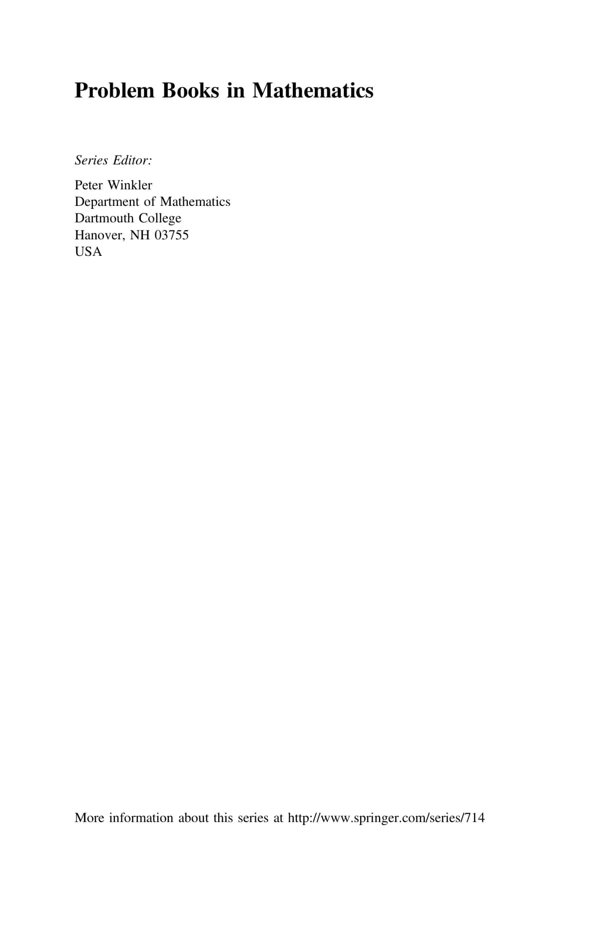 Books in Mathematics 2