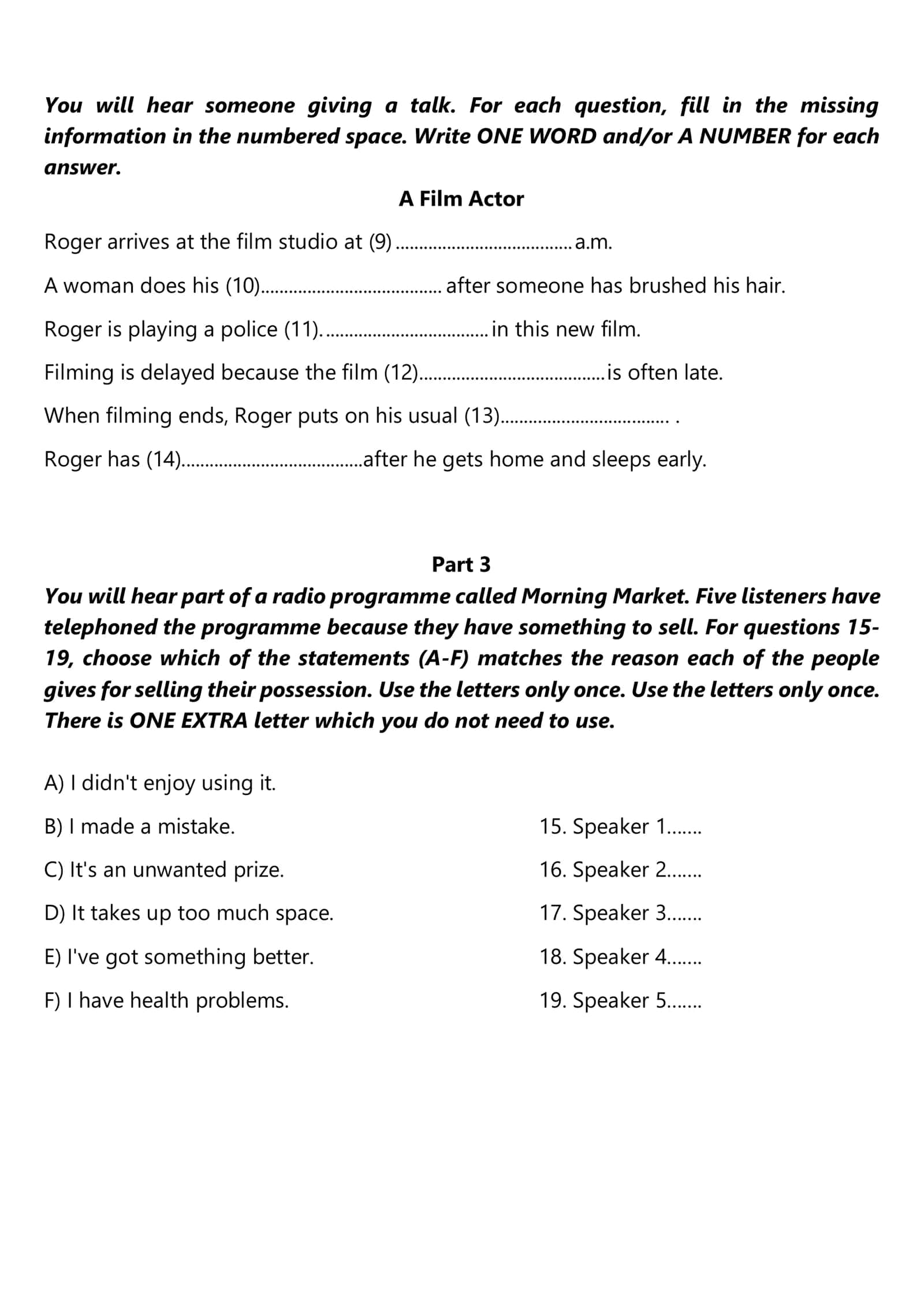 Film Actor Talk 2