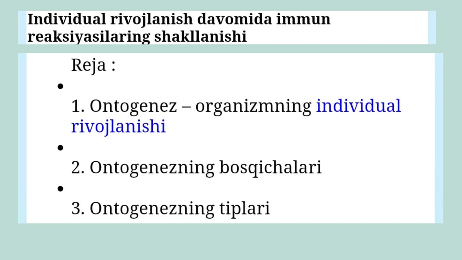 Yosh fiziologiyasi va gigiyenasi 2