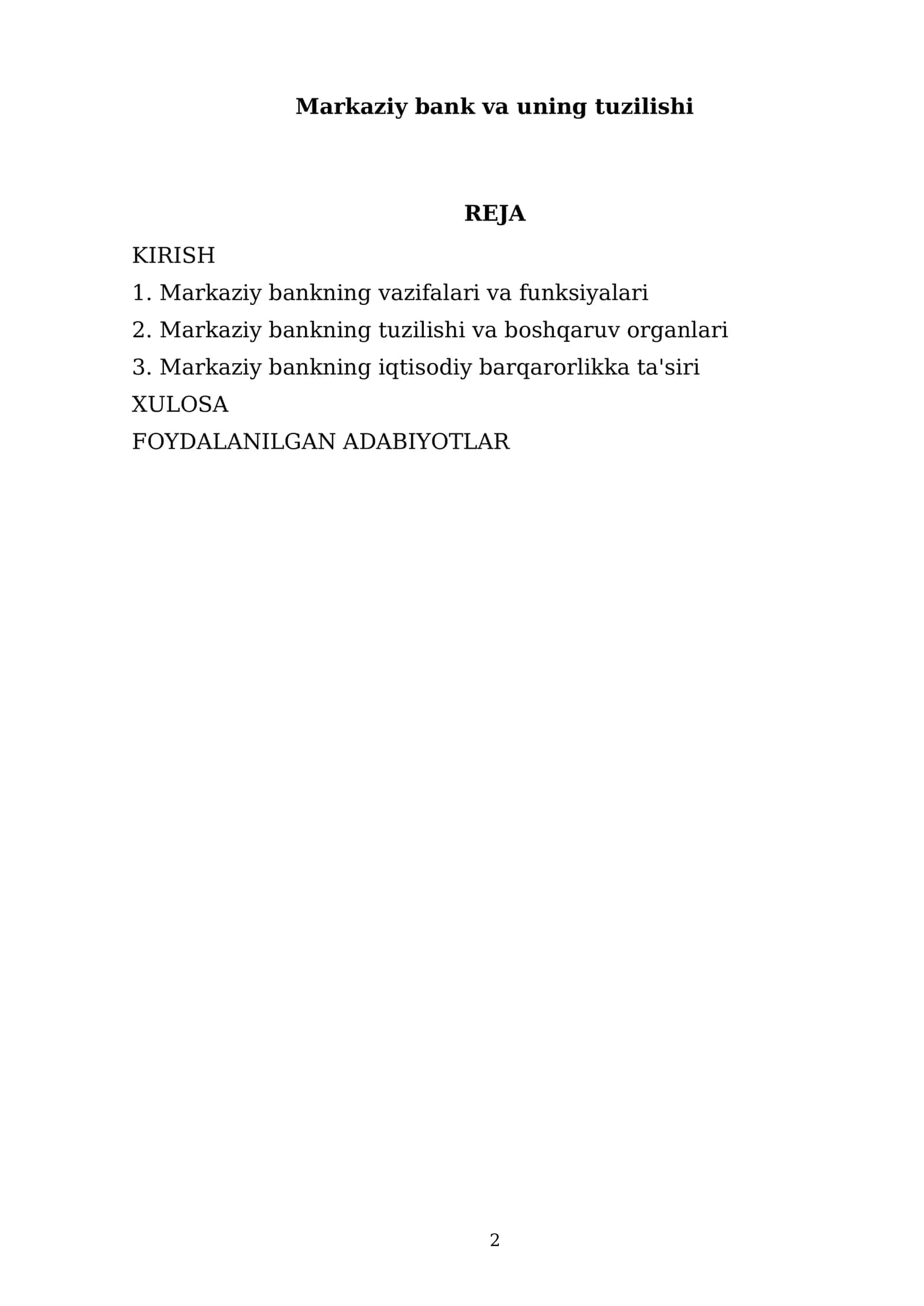 Markaziy bank va uning tuzilishi 2