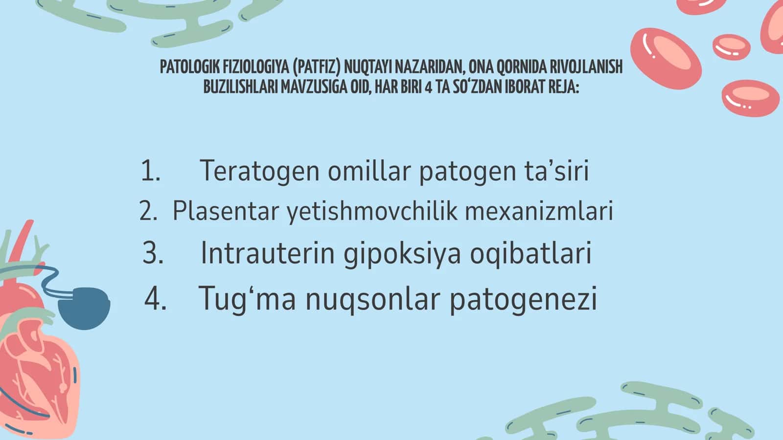 PATOLOGIK FIZIOLOGIYA (PATFIZ) NUQTAYI NAZARIDAN 2