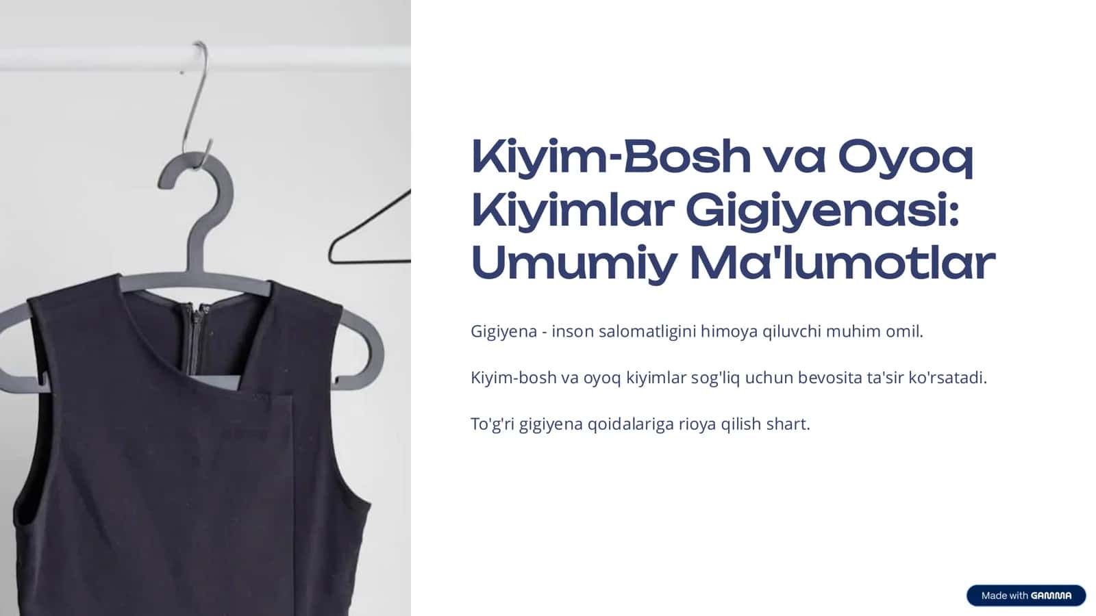Kiyim-Bosh va Oyoq Kiyimlar Gigiyenasi 2