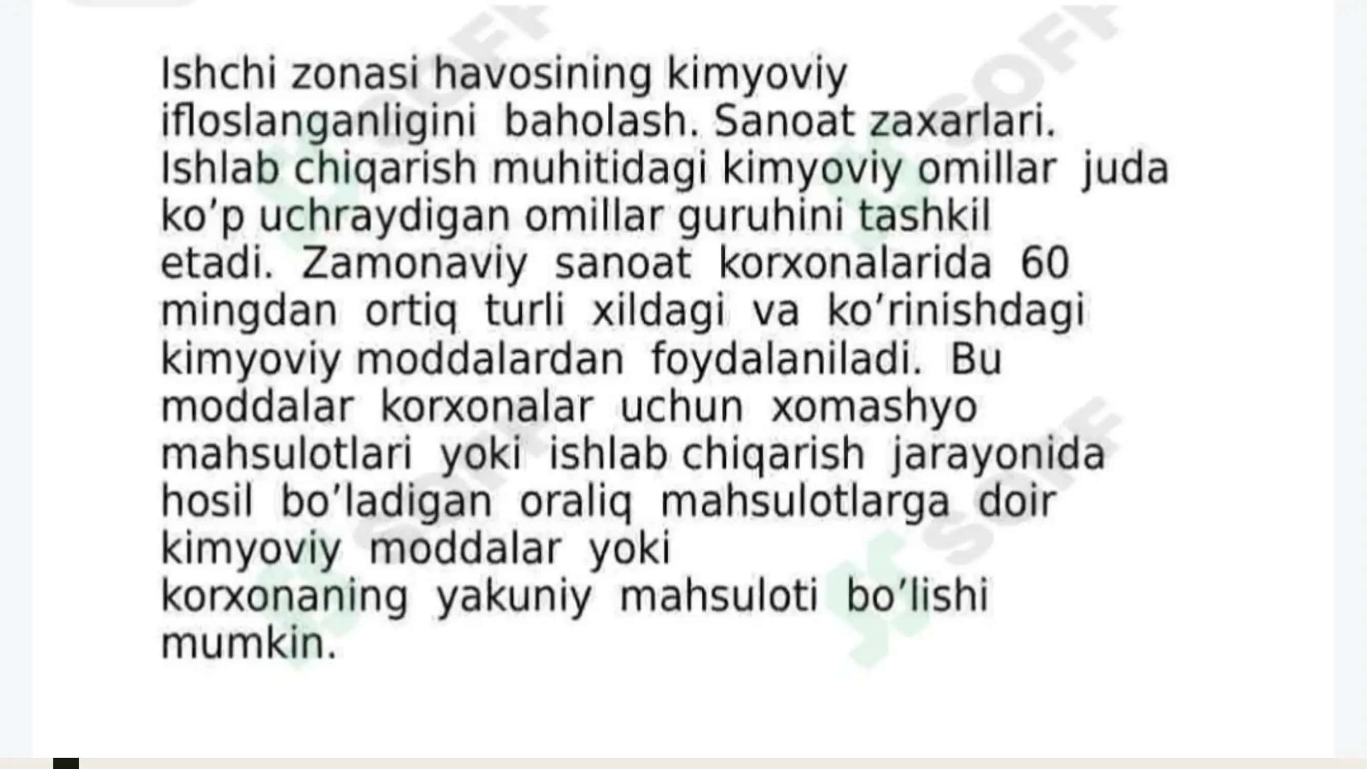 Kimyoviy omillarni maxsus ta'siri 2