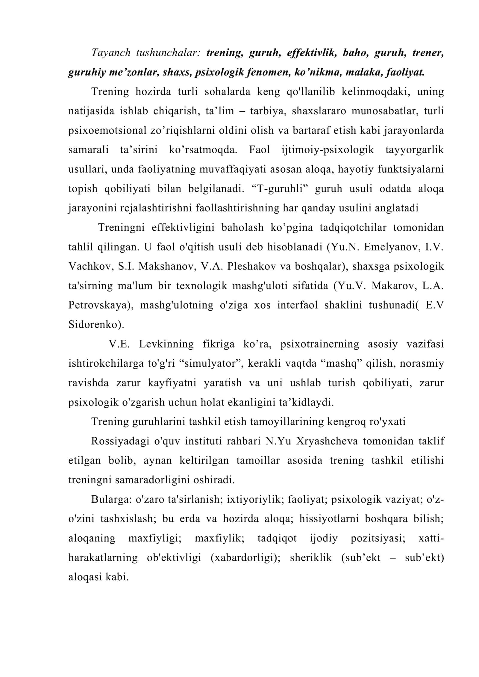 Psixologik treningni effektivligini baholash 2