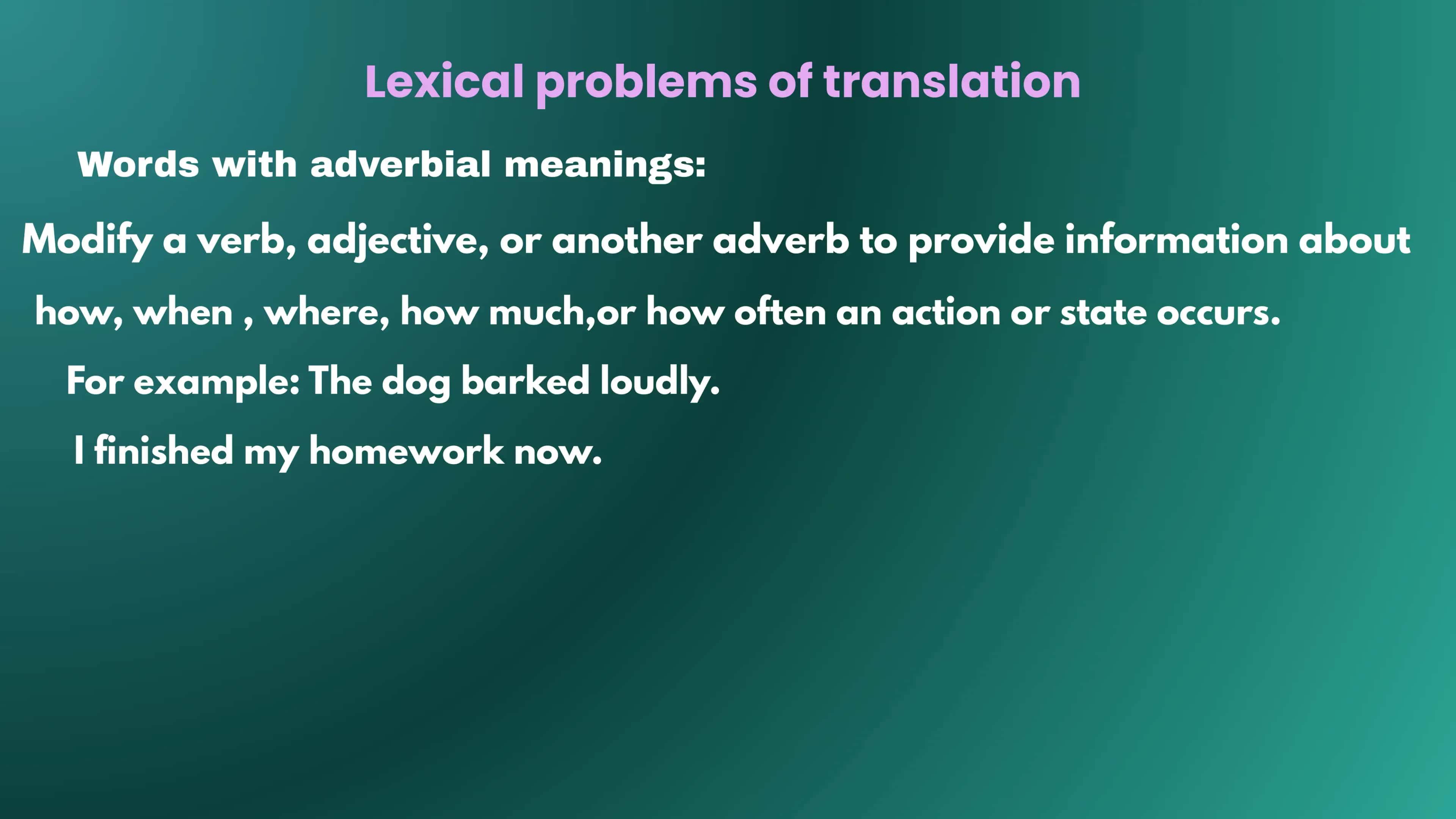 Lexical problems of translation 2