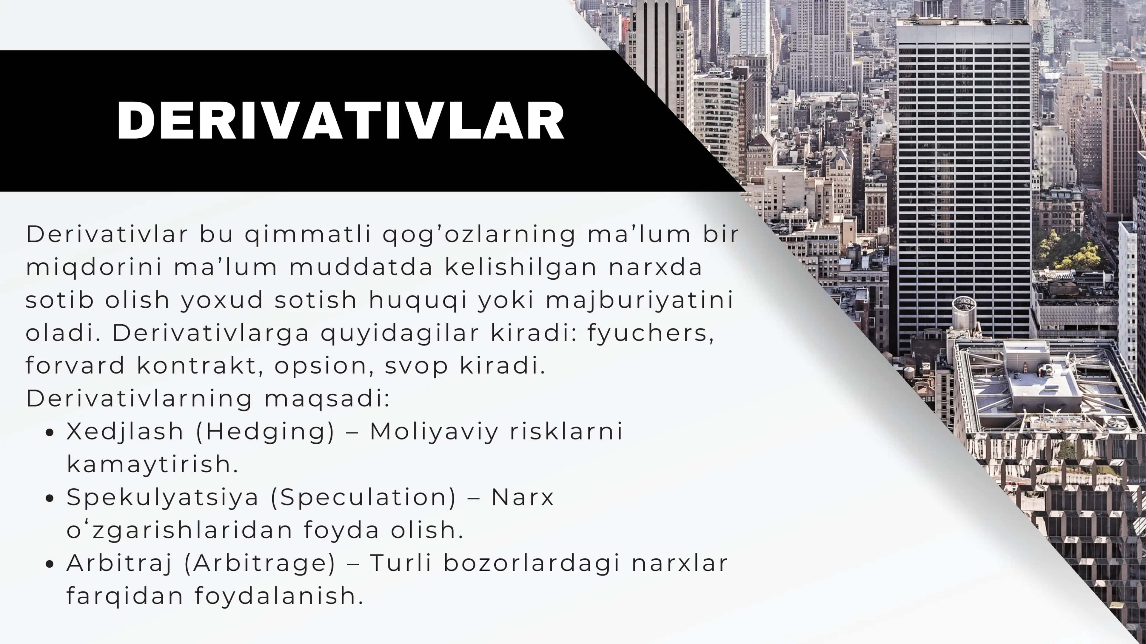 Derivativlar 2