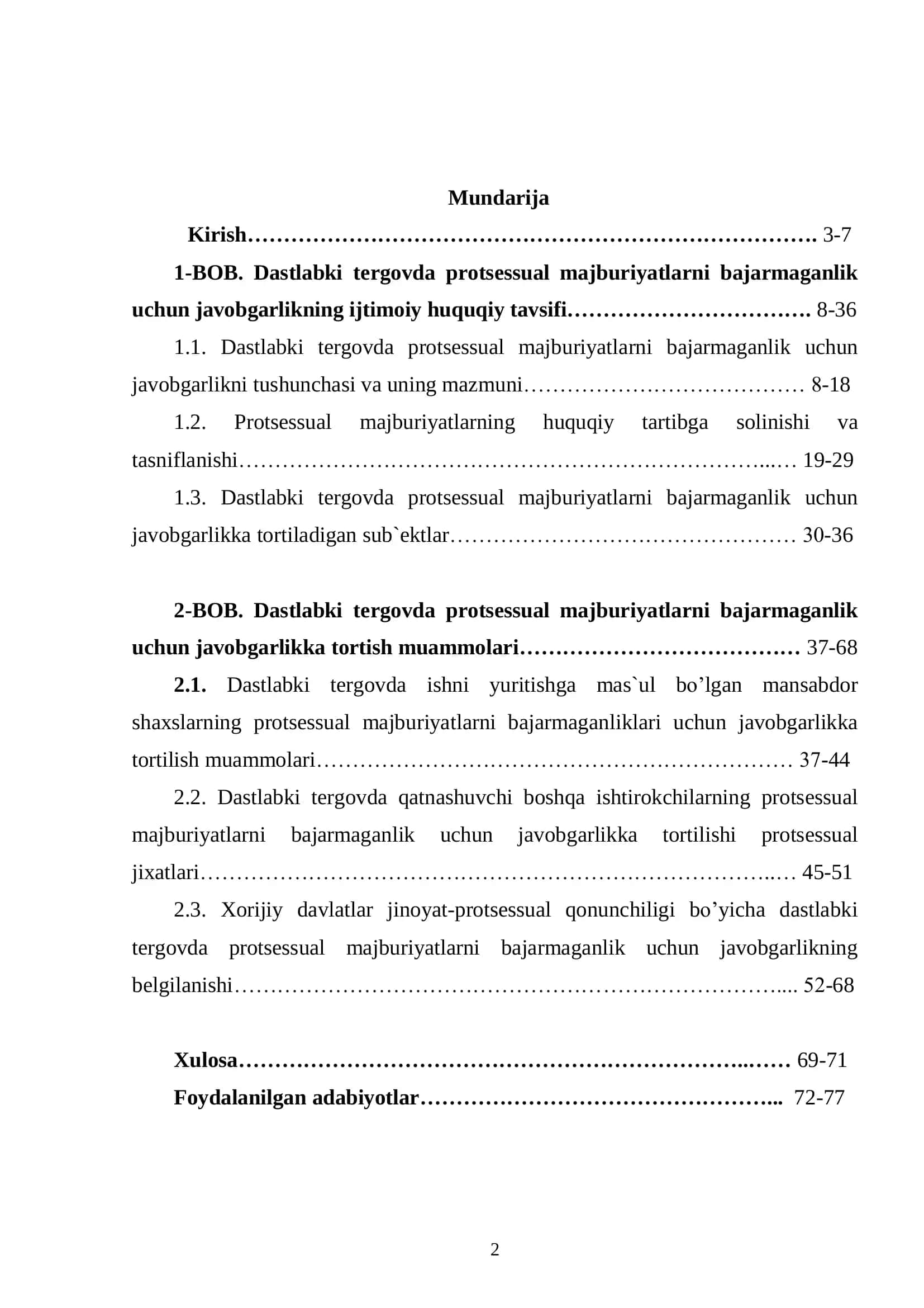 Dastlabki tergovda protsessual majburiyatlarni bajarmaganlik uchun javobgarlik muammolari 2