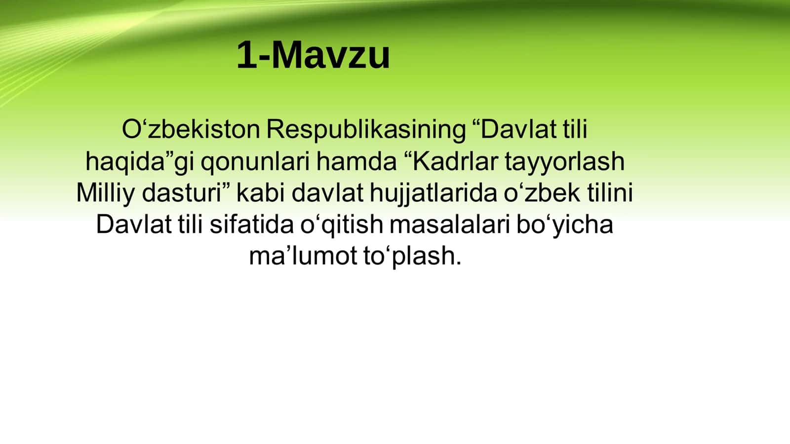 Davlat tili haqida 2