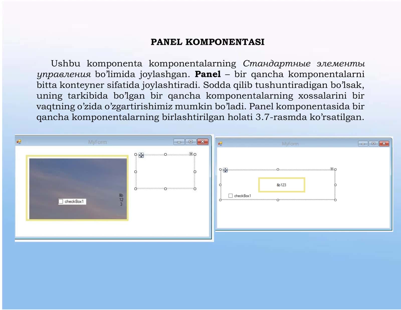 PANEL KOMPONENTASI 2
