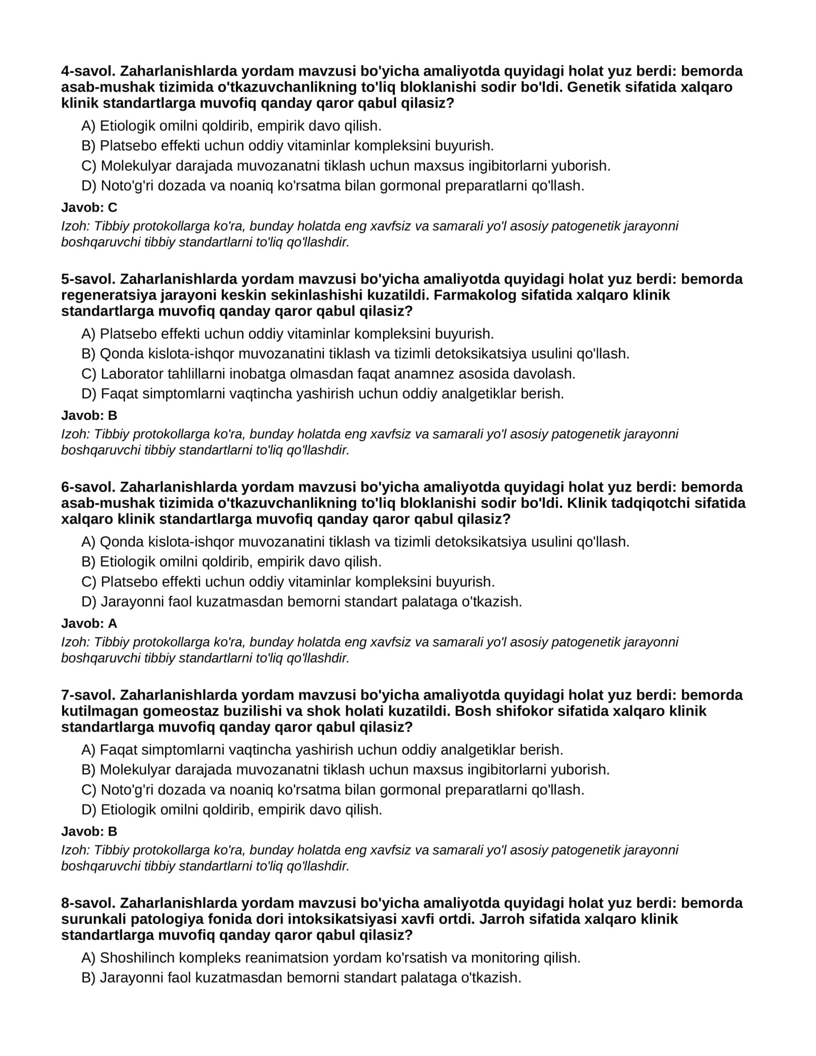Zaharlanishlarda Yordam - 1-qism 2