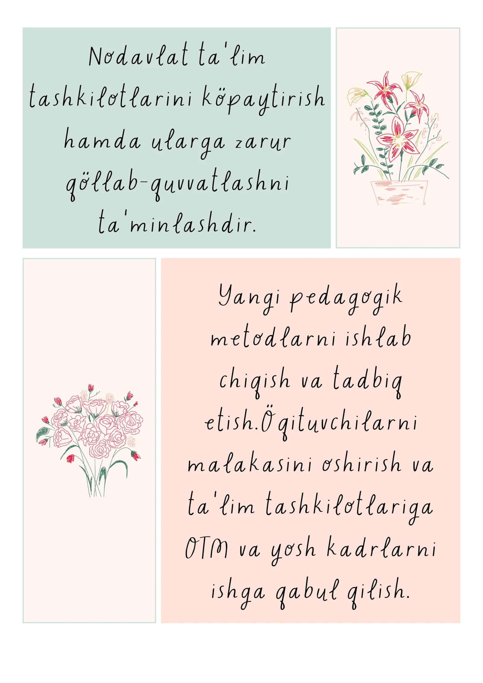 Yangi pedagogik metodlarni ishlab chiqish va tadbiq etish 2