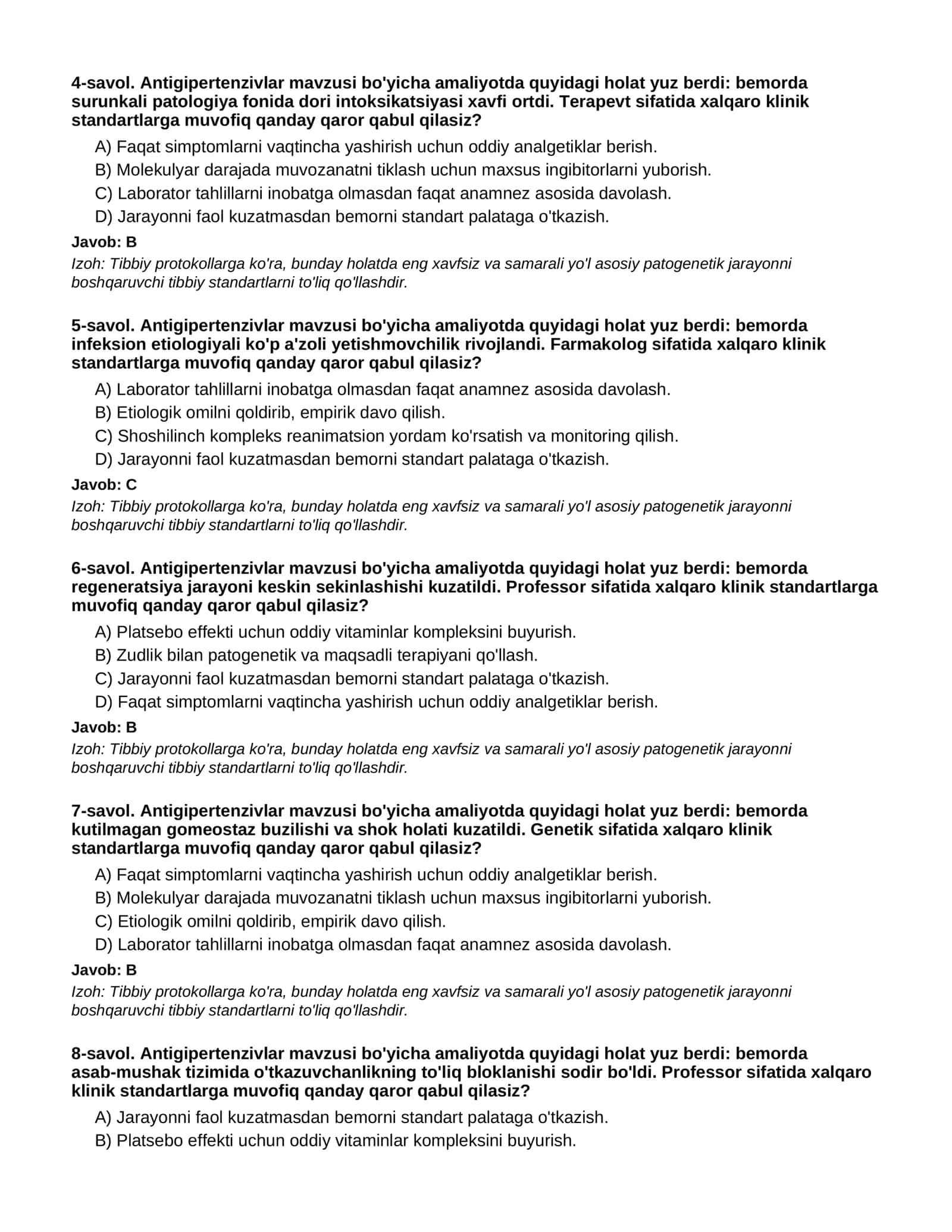 ANTIGIPERTENZIVLAR - 2-QISM 2