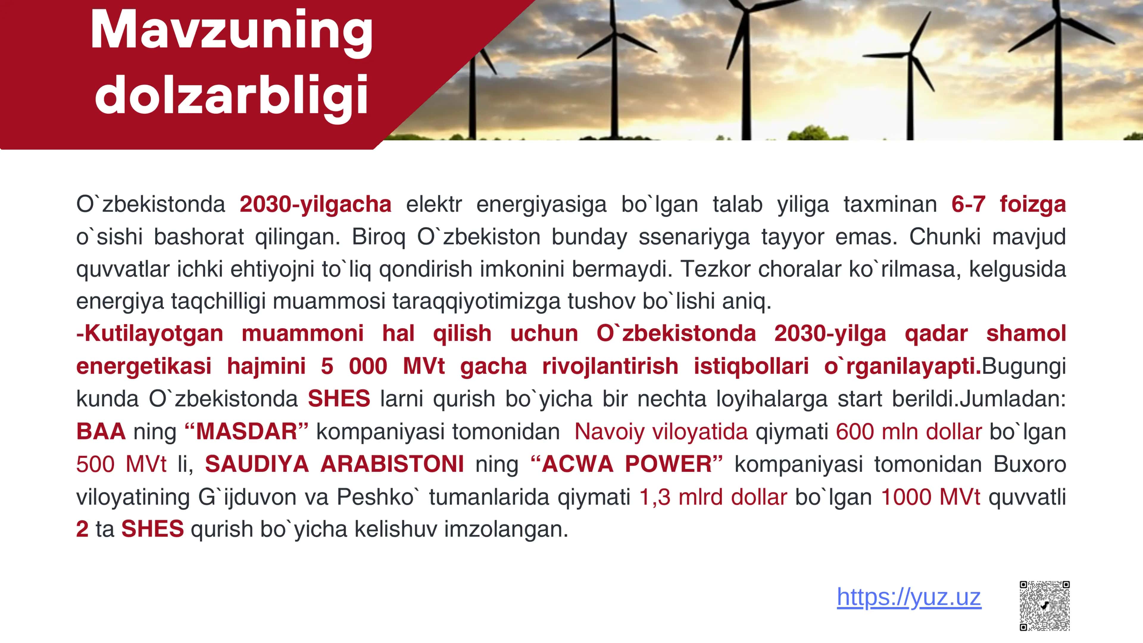 SHAMOL ELEKTR STANSIYASI VA UNING ENERGETIK IMKONIYATLARINI BAHOLASH 2