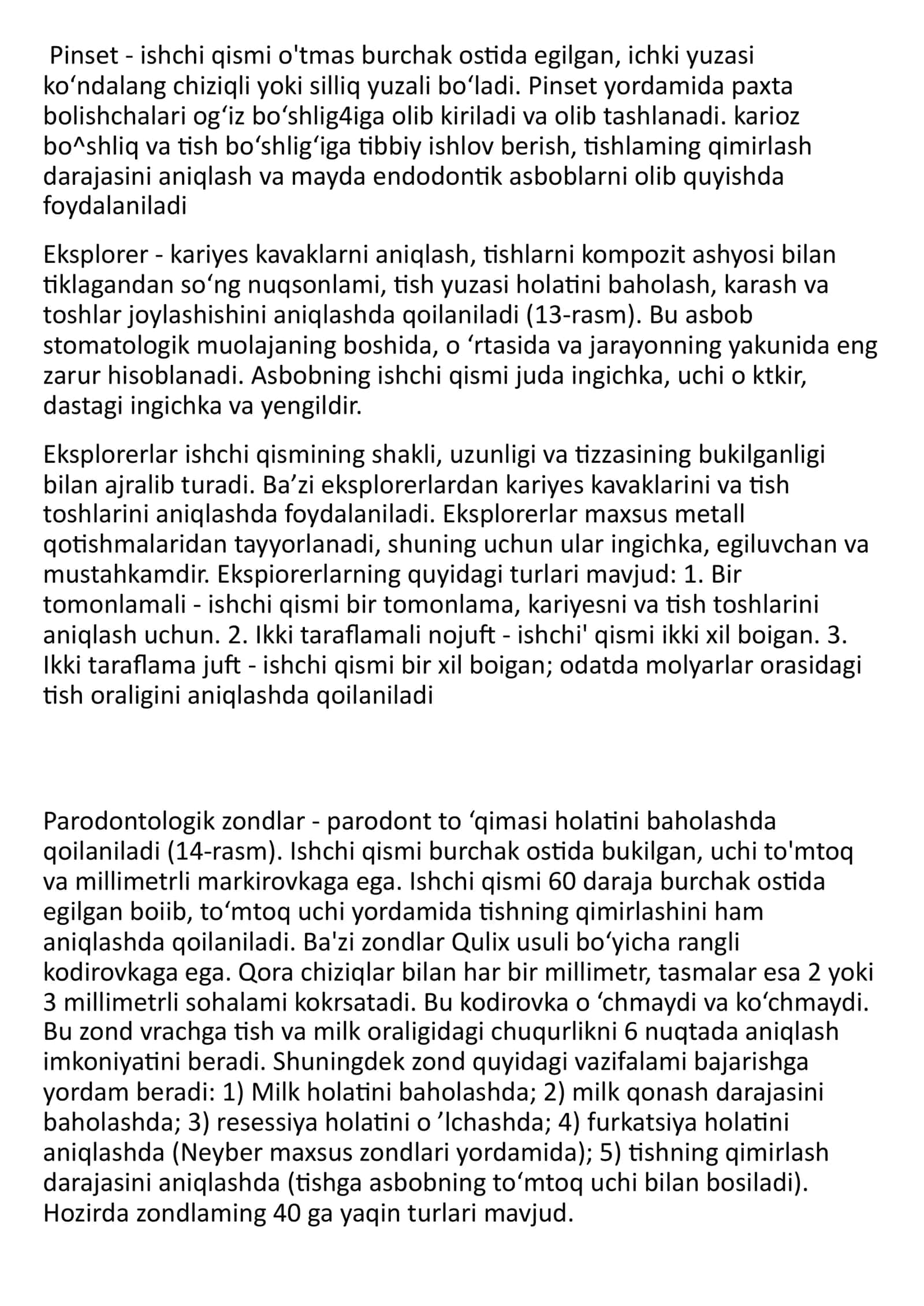 Stomatologik asboblar 2