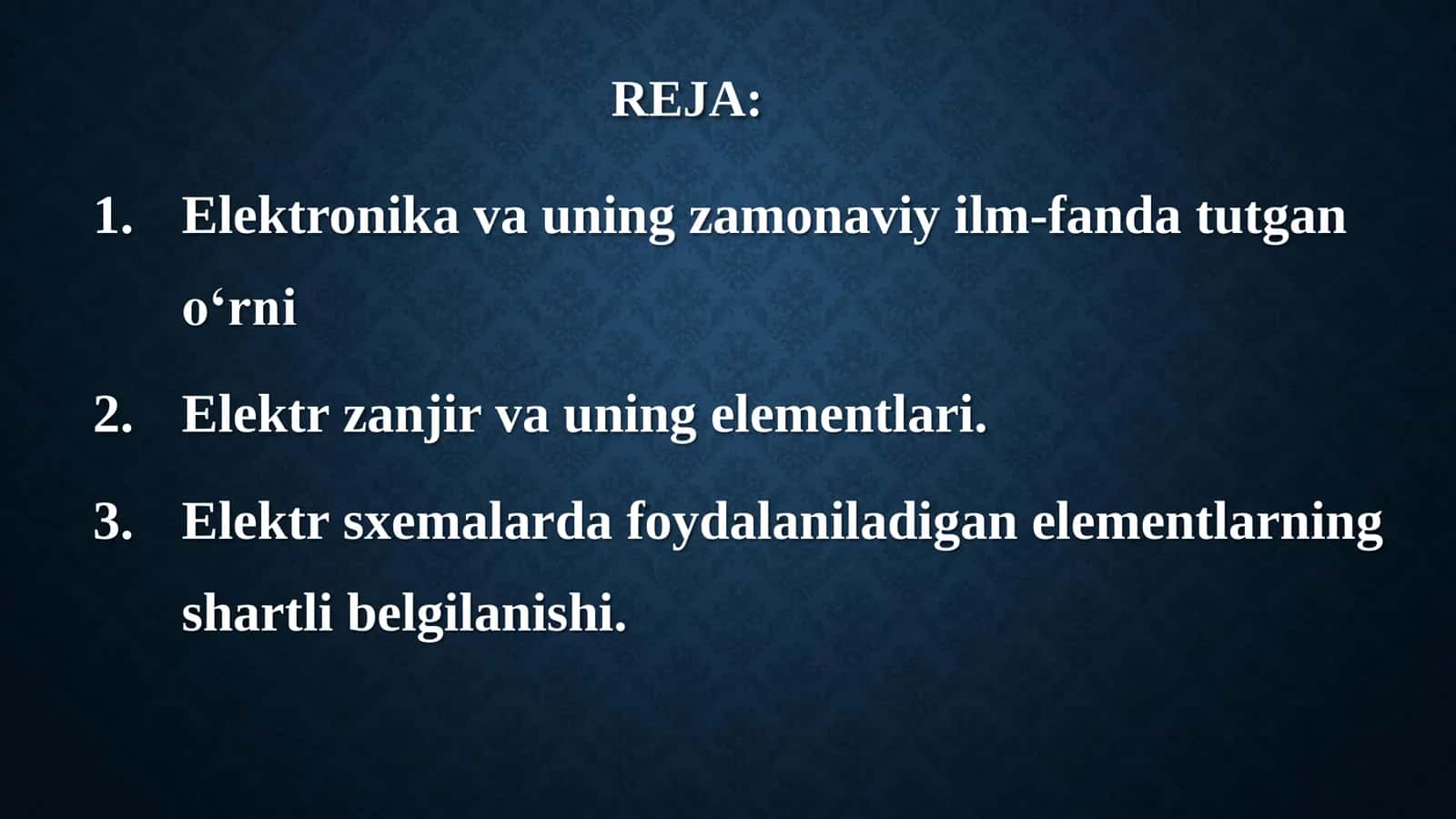 Elektronika va sxemalar fani asosiy maqsad va vazifalari 2