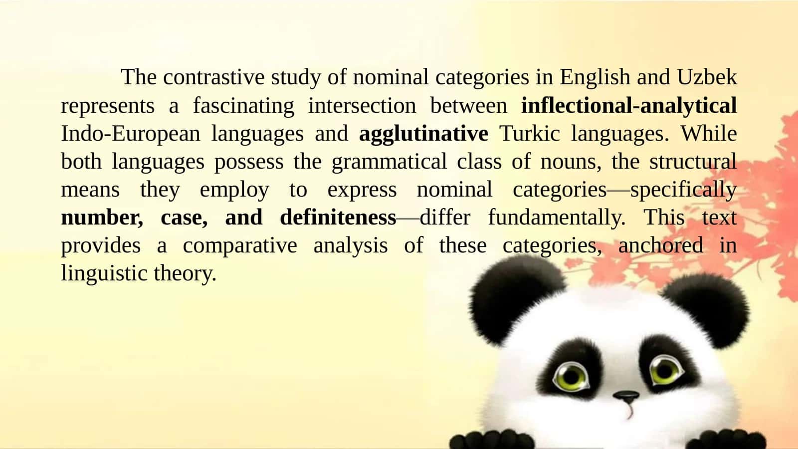 Contrastive analysis of the ways of expressing the Nominal categories of English and Uzbek words 2