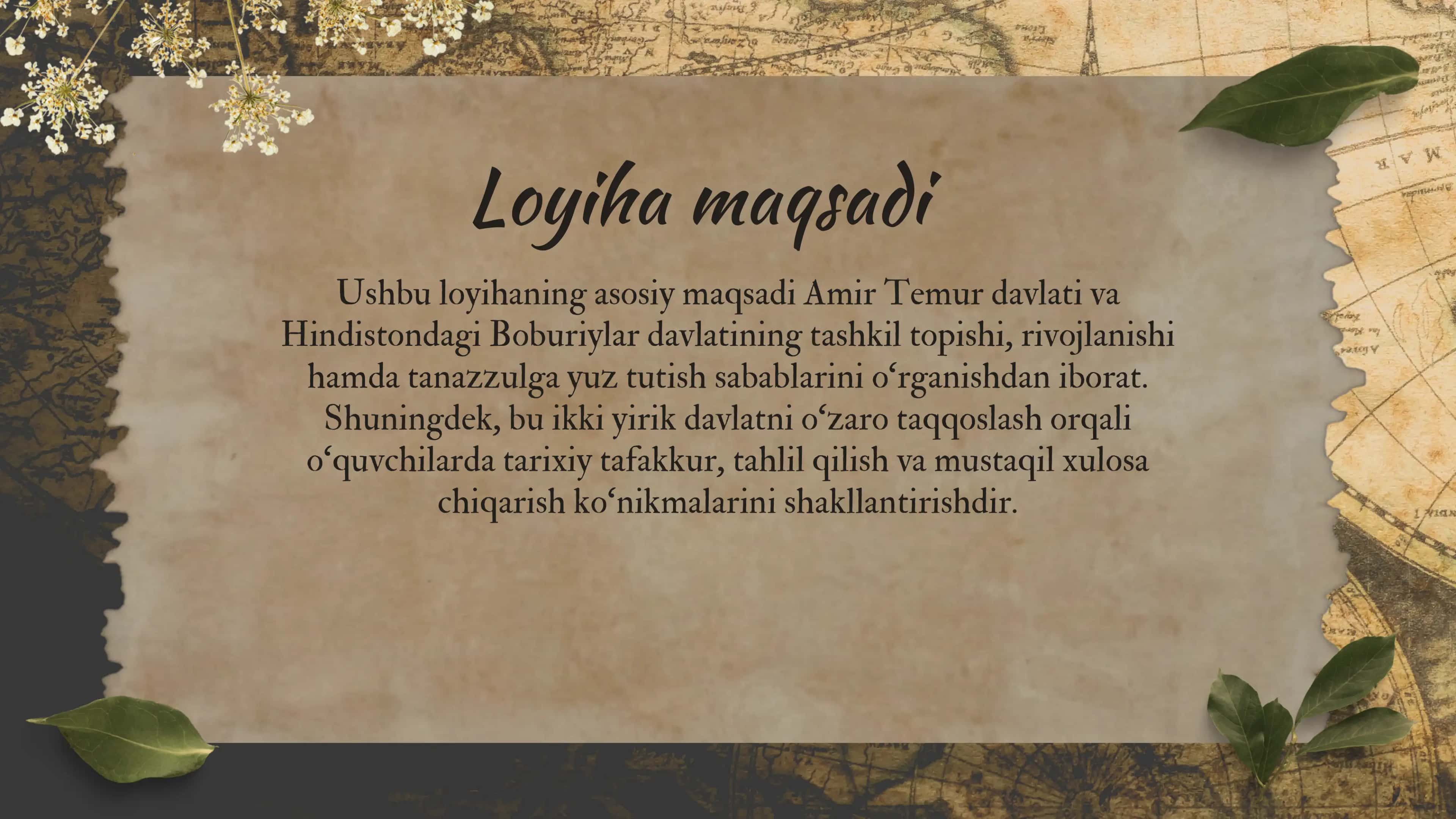 Tarix fanidan loyiha ishi 2