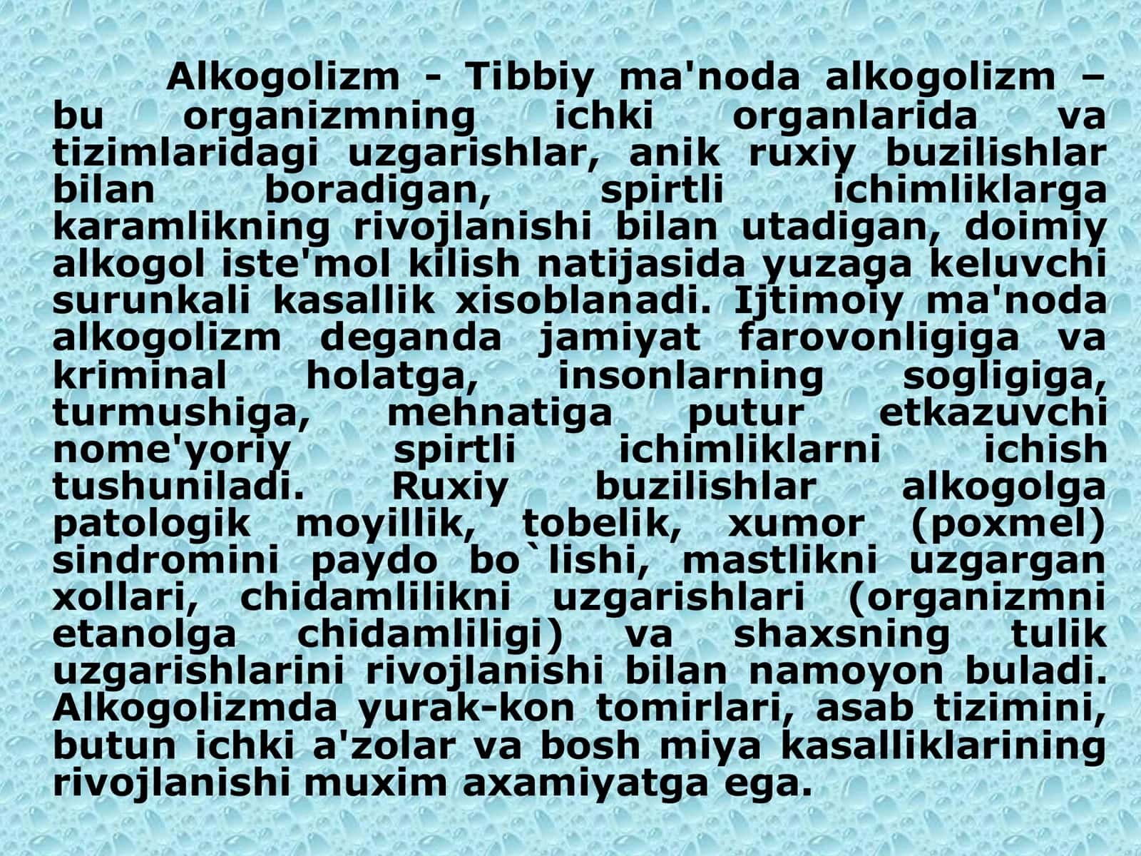 Alkogolizm va narkomaniya 2