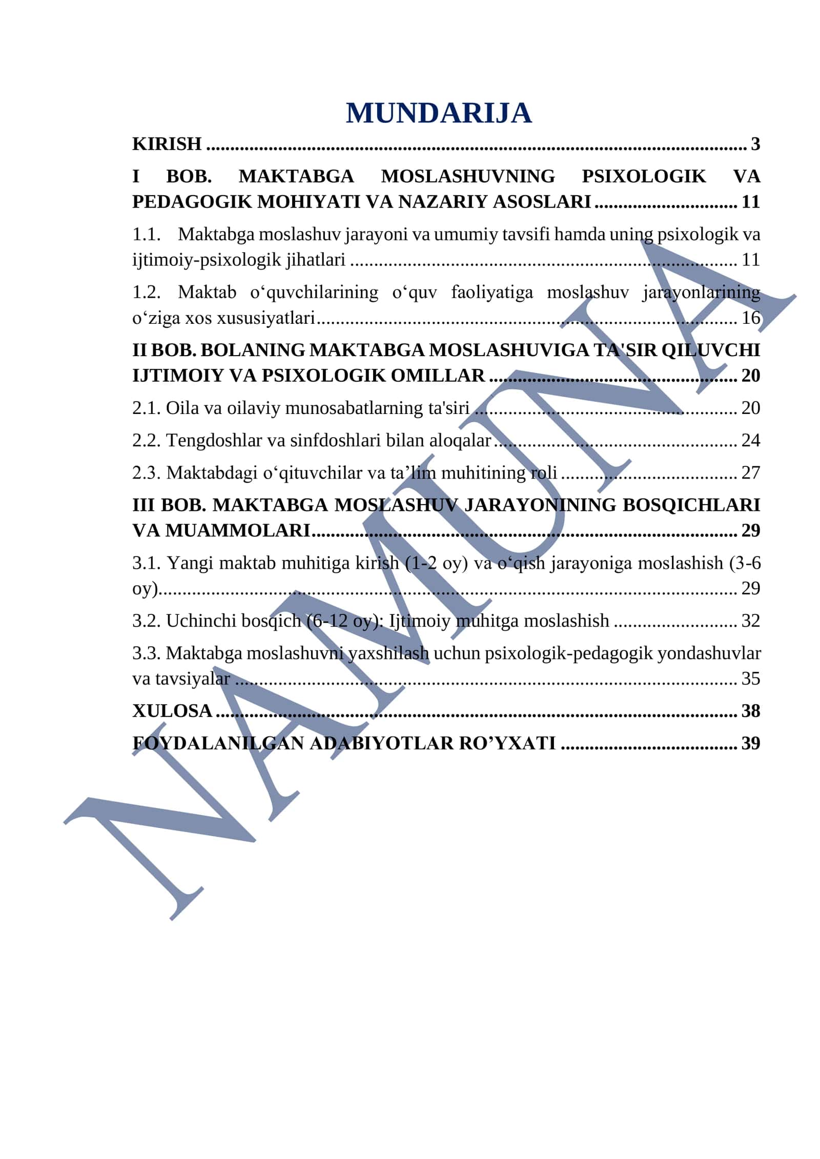 Bolaning maktabga moslashuvining ahamiyati 2