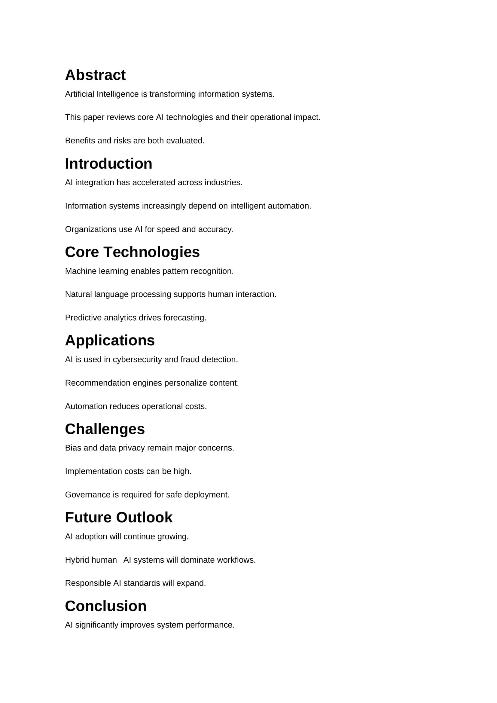 Artificial Intelligence in Information Systems 2