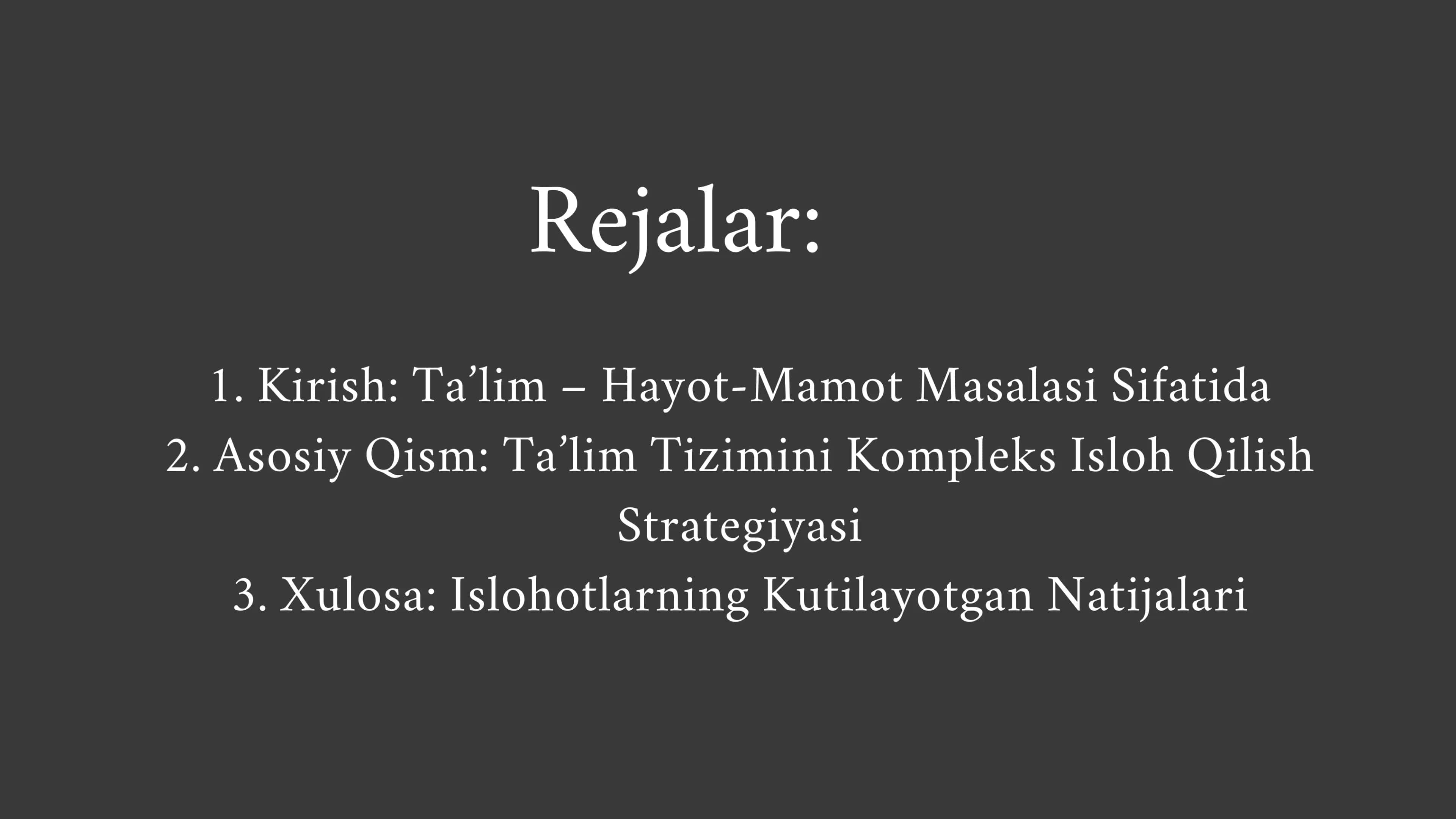O‘zbekiston Respublikasi Prezidenti Shavkat Mirziyoyev Asarlarida Ta’lim-Tarbiya Masalalari 2
