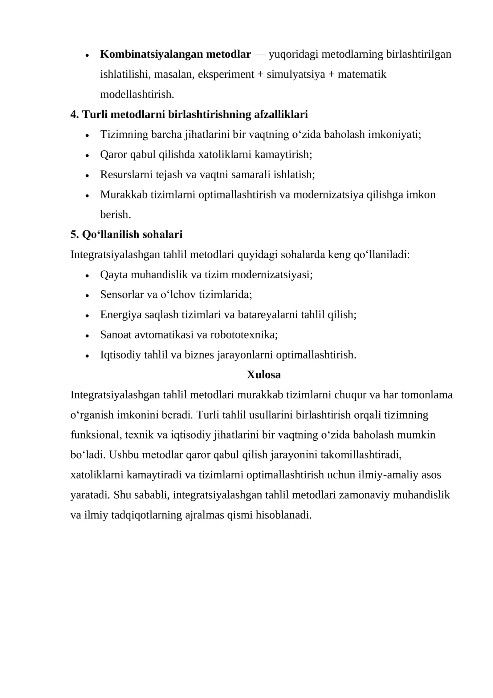 Integratsiyalashgan tahlil metodlari 2