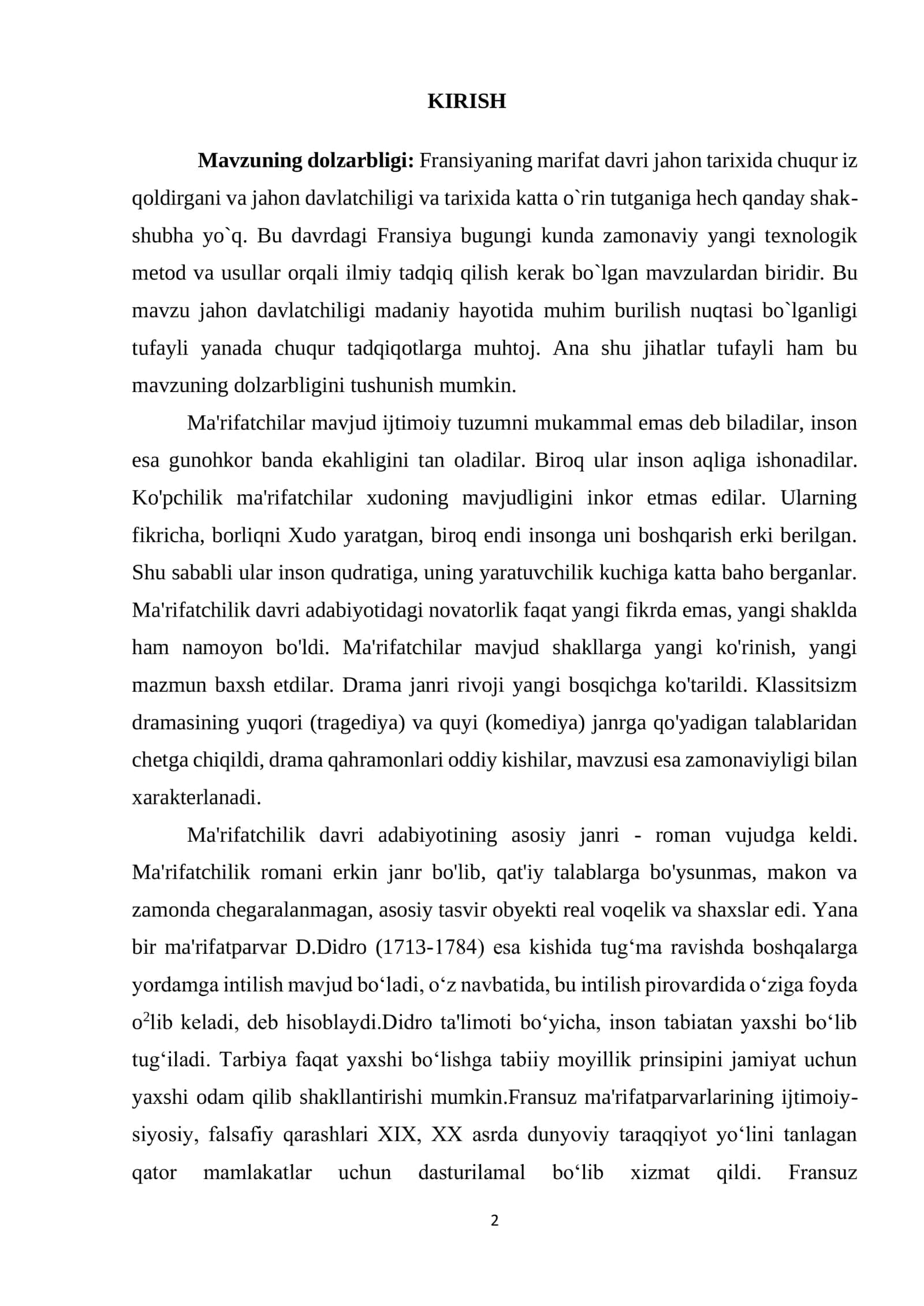 FRANSIYADAGI MARIFATCHILIK OQIMI 2