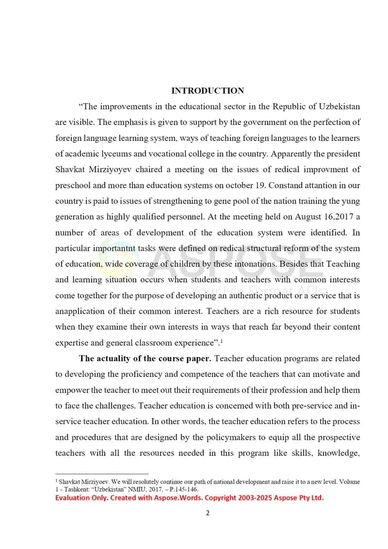 Teacher Development Skills 2