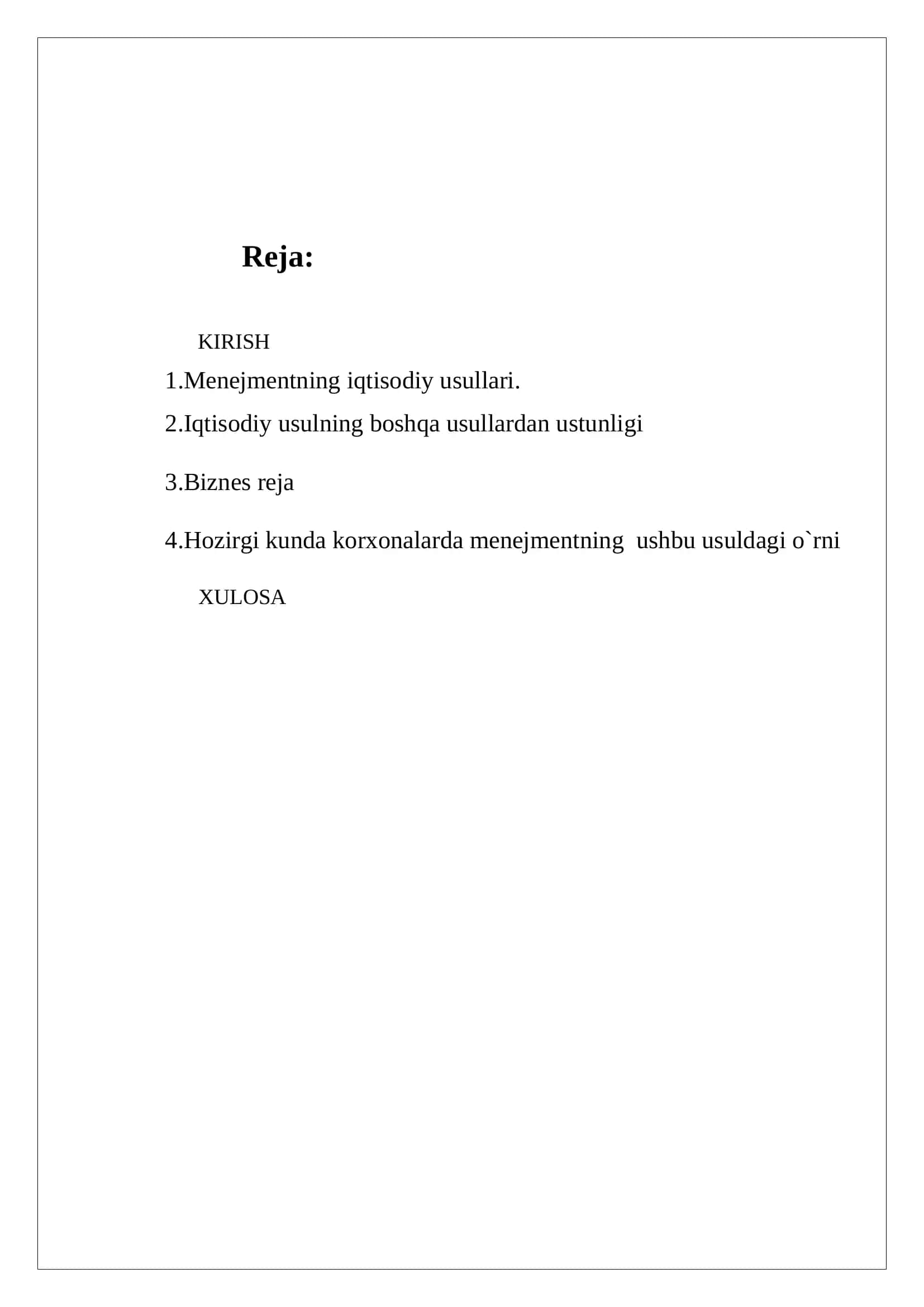 Menejmentning Iqtisodiy Usullari 2